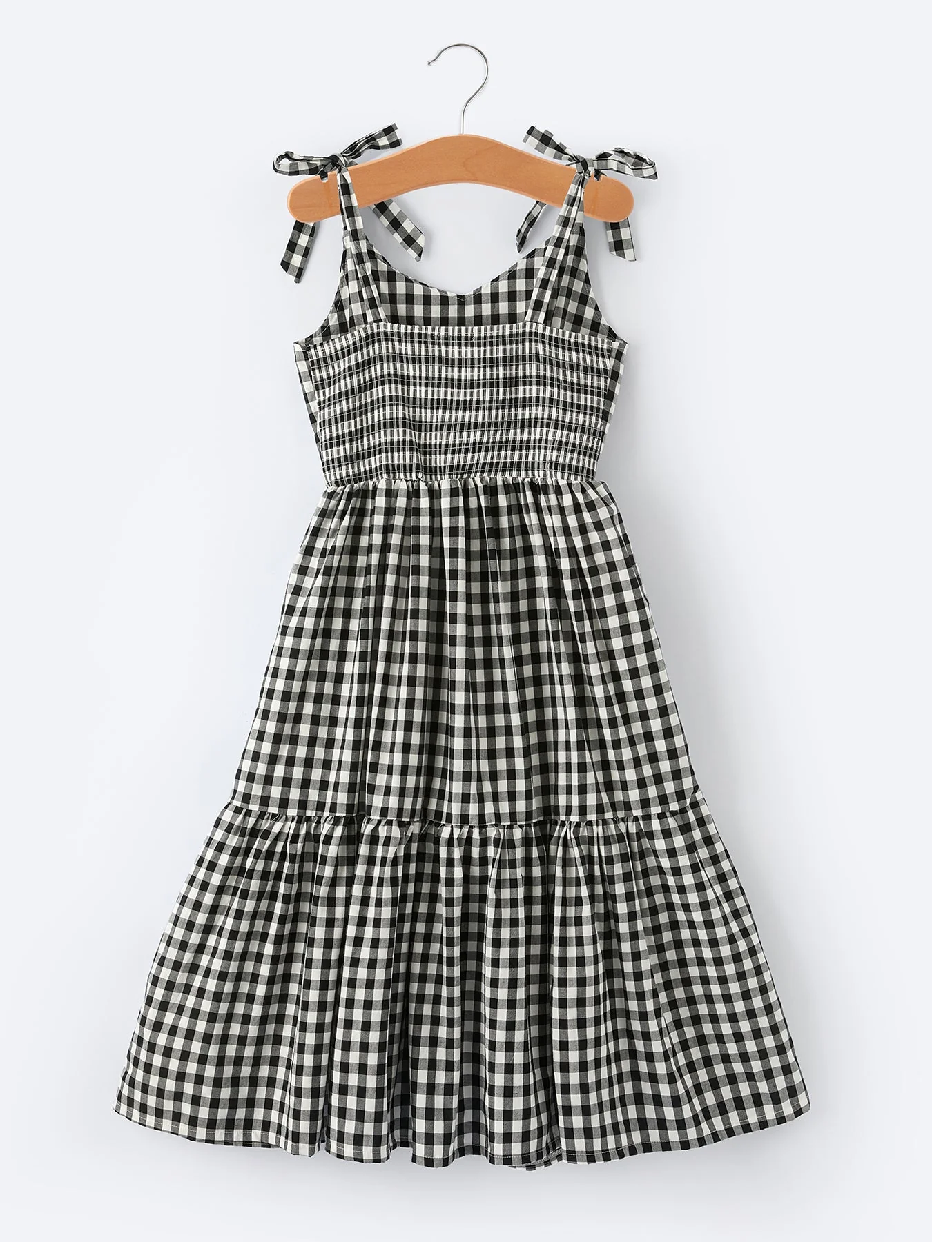 Mommy & Me Adult Plaid Smocked Dress - Image 5