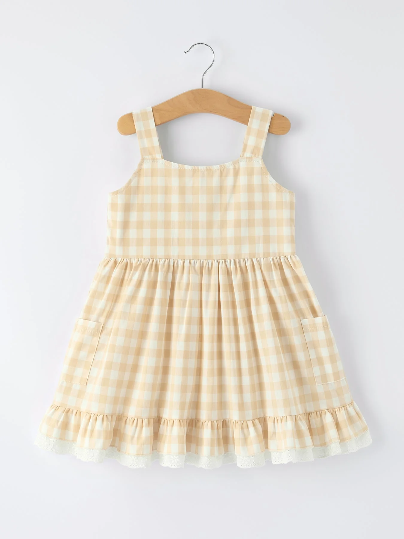 Mommy & Me Plaid Girl  Dress With Pocket - Image 5