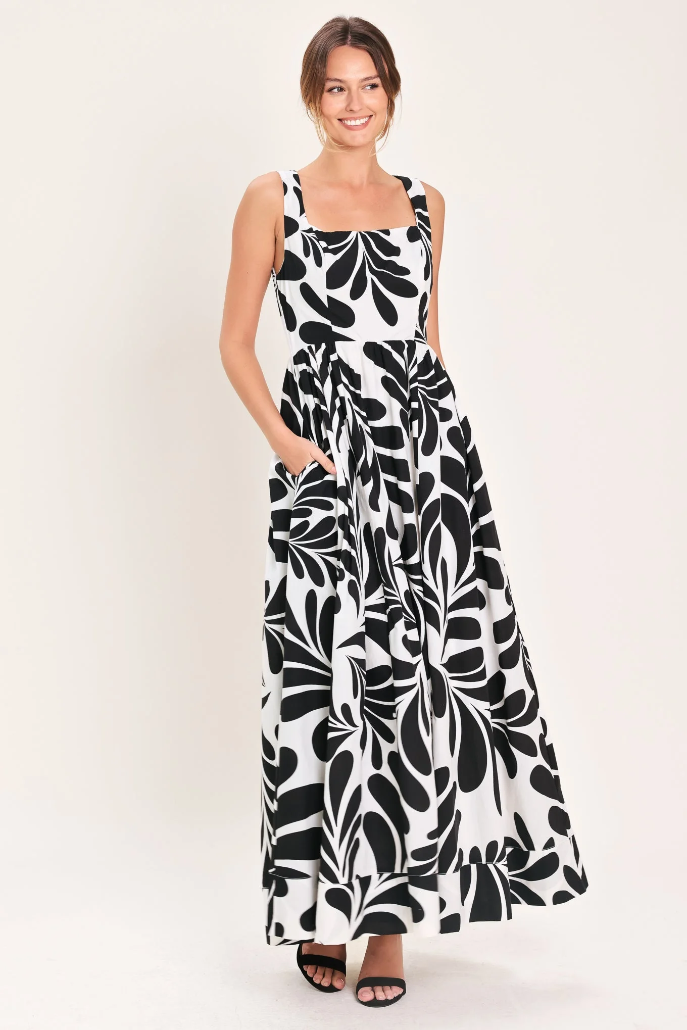 Mono Bloom Woven Maxi Dress - Image 3