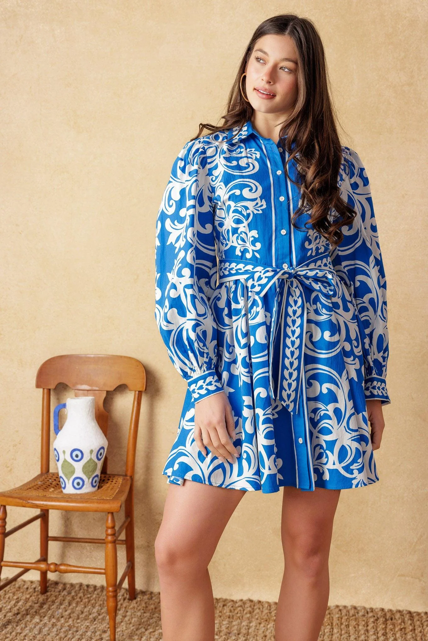 Moonstone Dreams Woven Mini Dress - Image 7