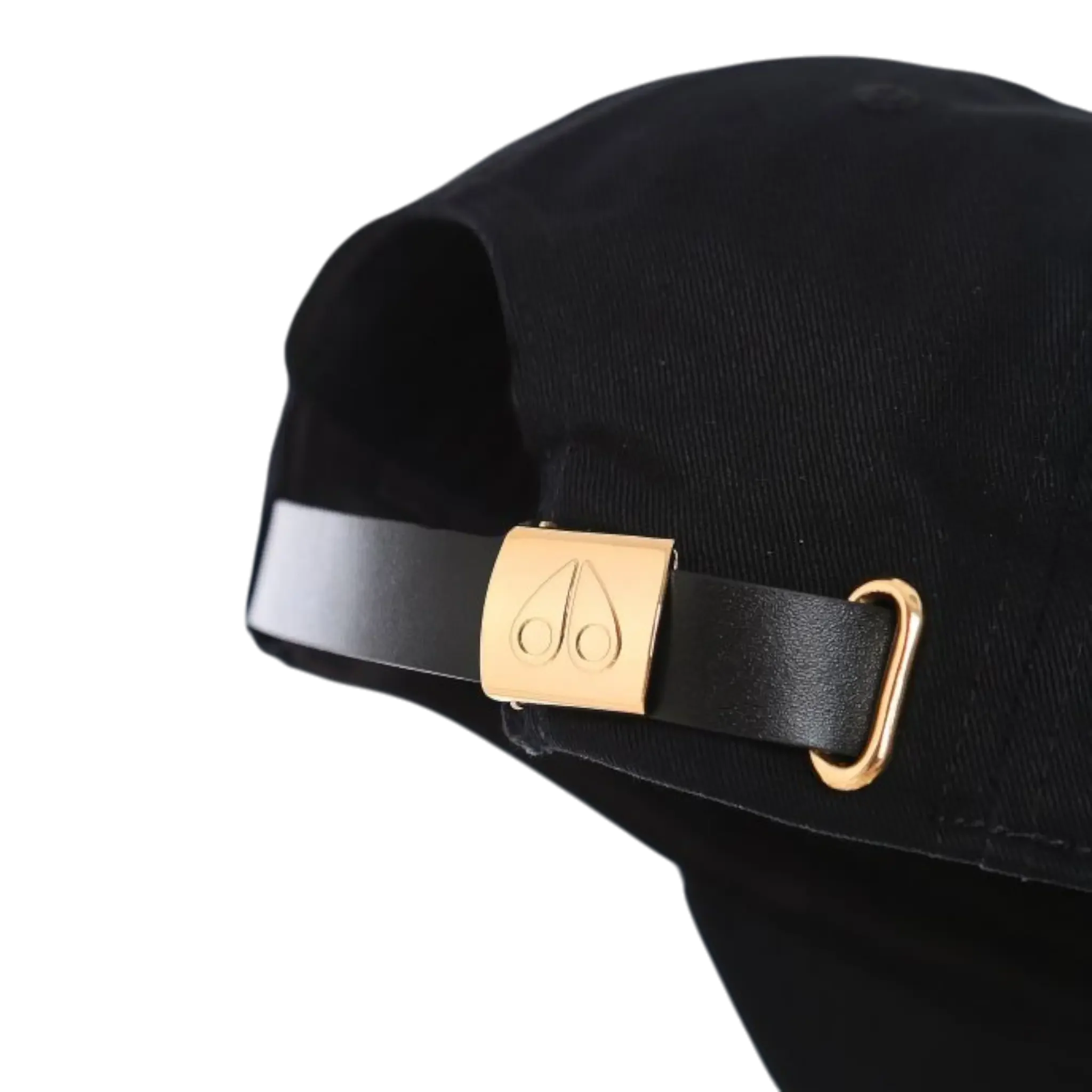 MOOSE KNUCKLES LOGO ICON MEN Adjustable Strapback Hat BLACK/GOLD - Image 2