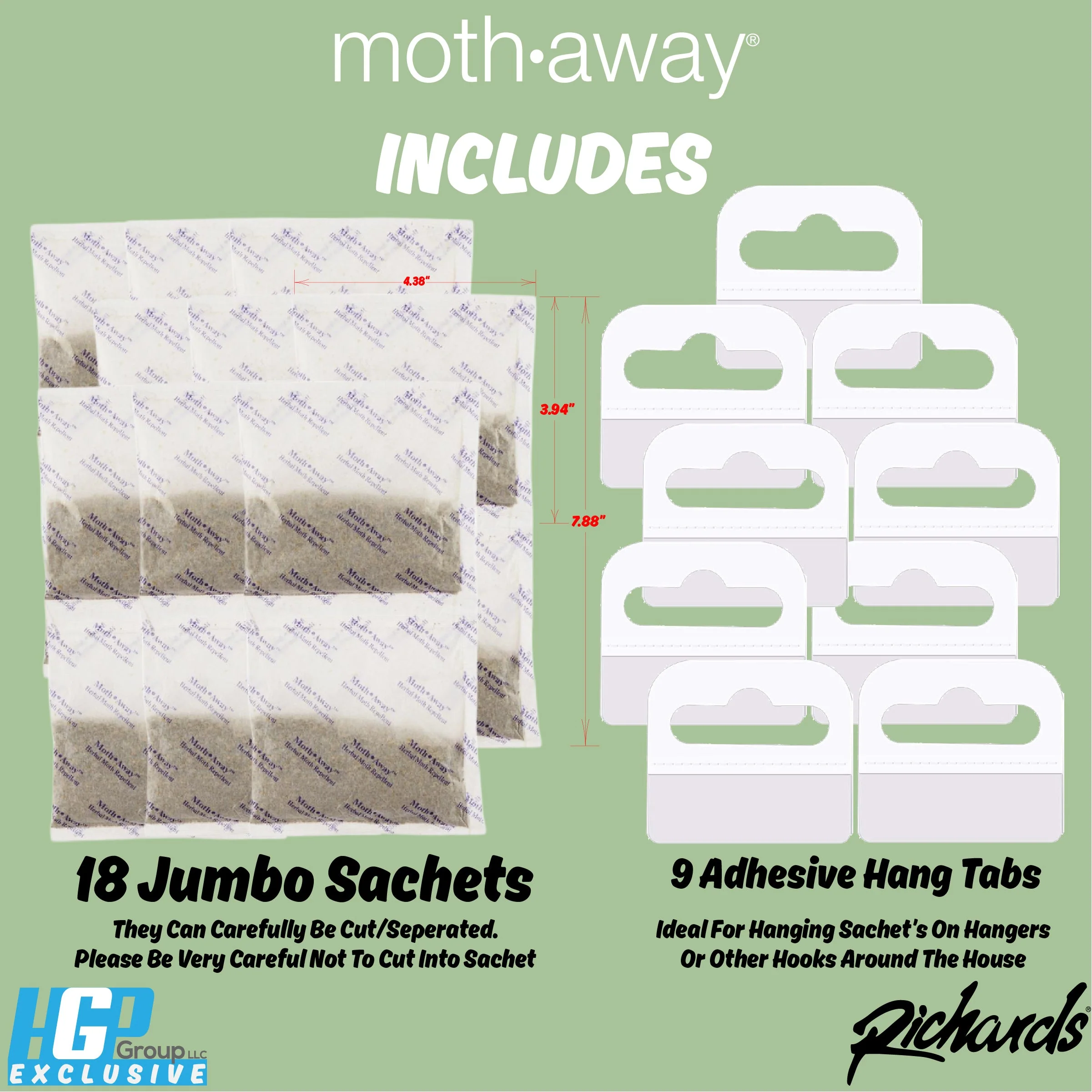 Moth Away All Natural Herbal Moth Repellent - Non Toxic - Jumbo Sachets - Image 10