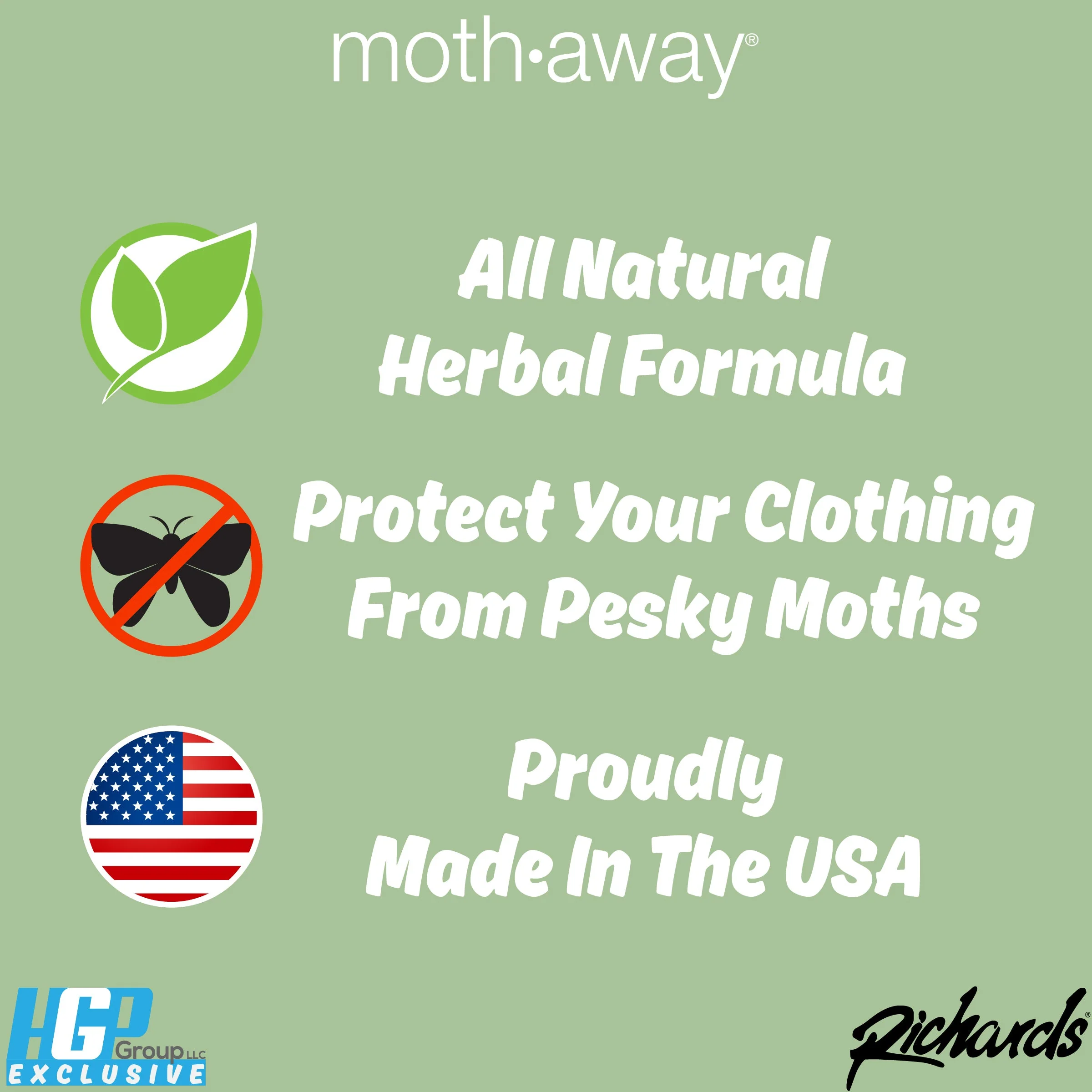 Moth Away All Natural Herbal Moth Repellent - Non Toxic - Standard Sachets - Image 2