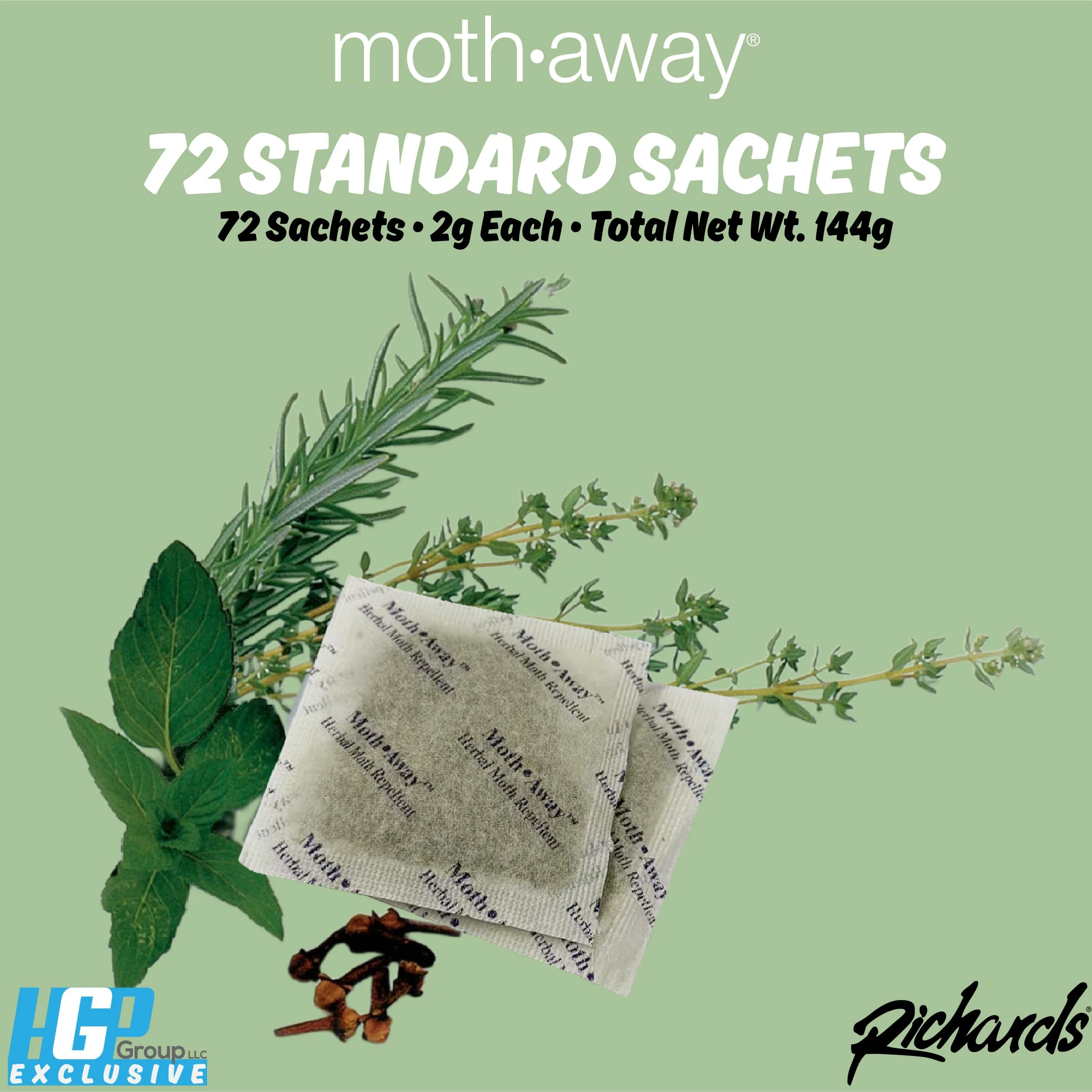 Moth Away All Natural Herbal Moth Repellent - Non Toxic - Standard Sachets - Image 9