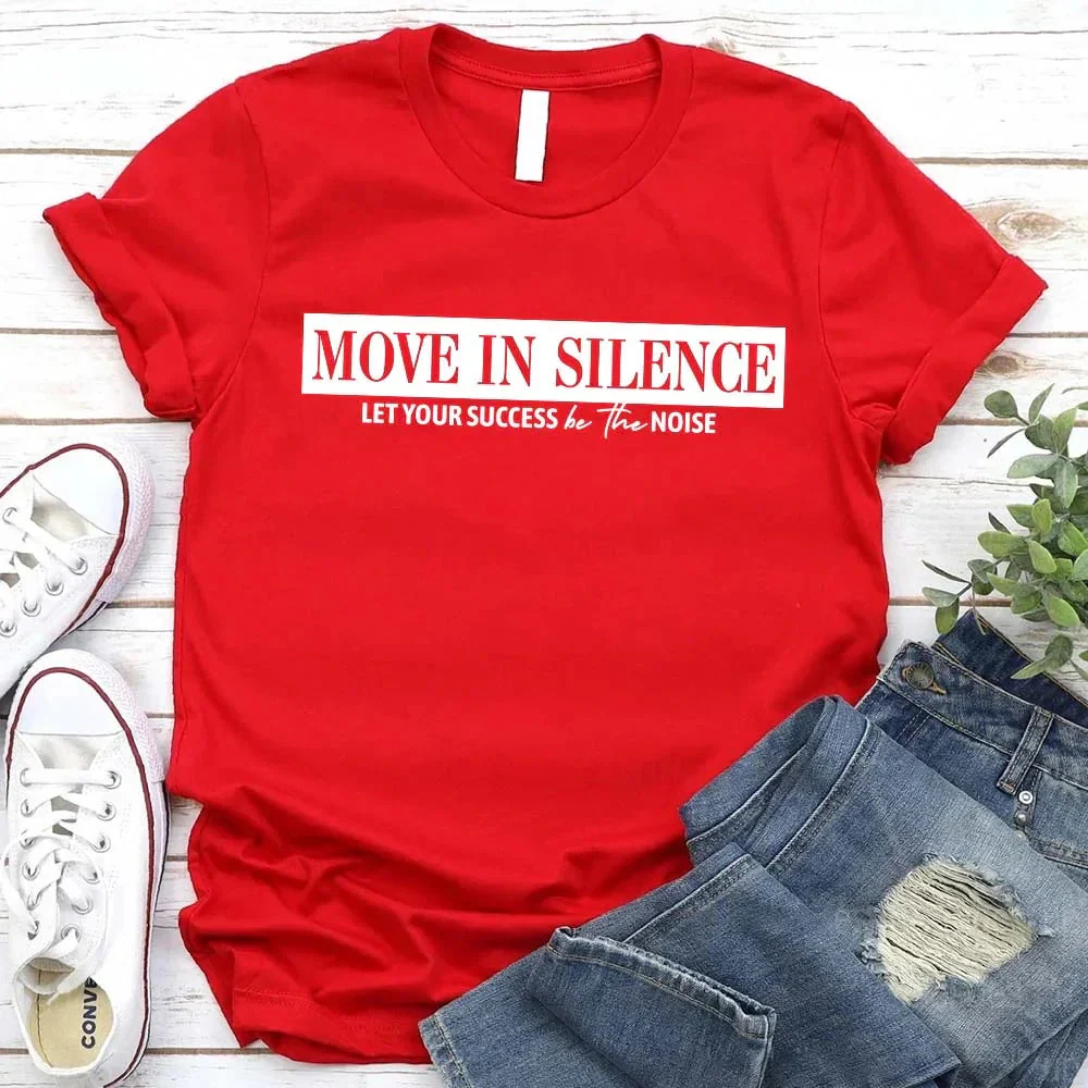 Move in Silence Unisex T-Shirt – Motivational Hustle Tee - Image 13