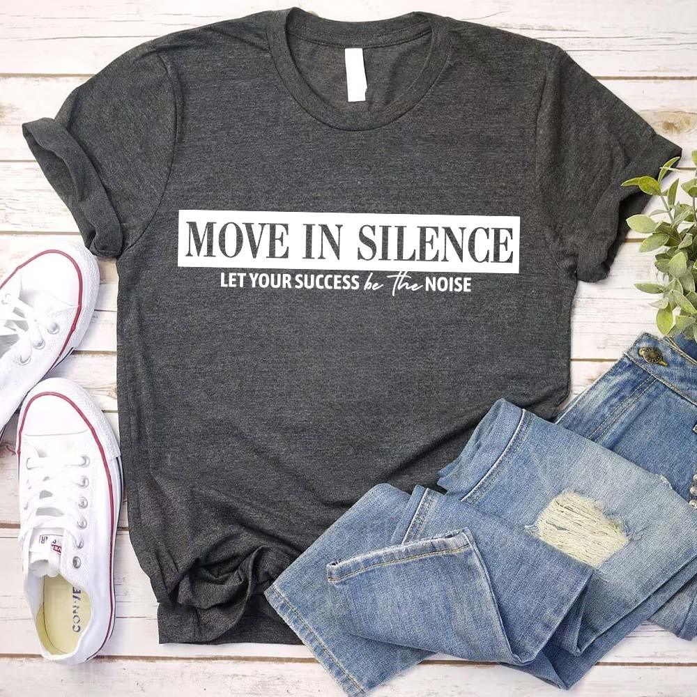 Move in Silence Unisex T-Shirt – Motivational Hustle Tee - Image 18
