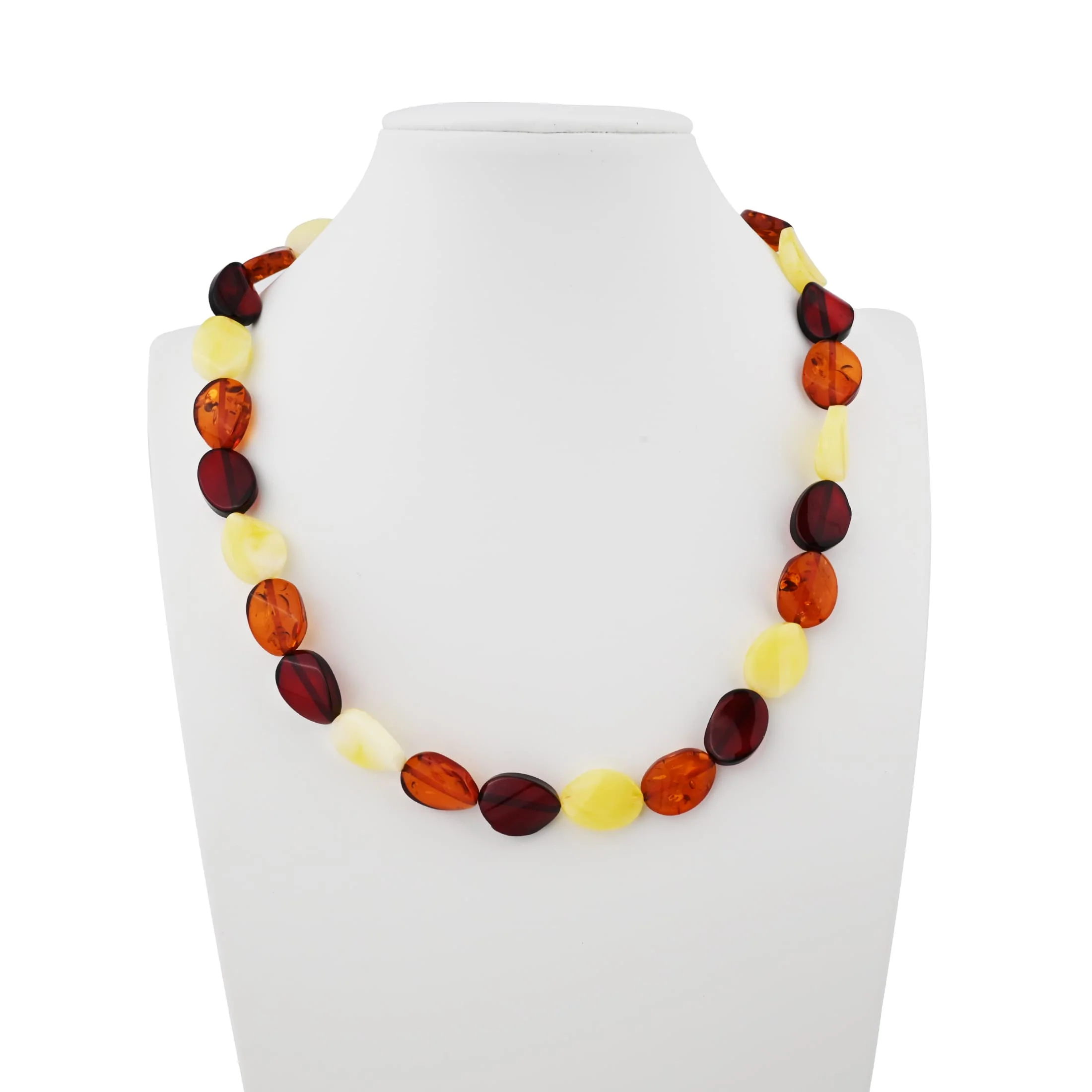 Multi Color Amber Graduated Bead Statement Necklace - Image 5