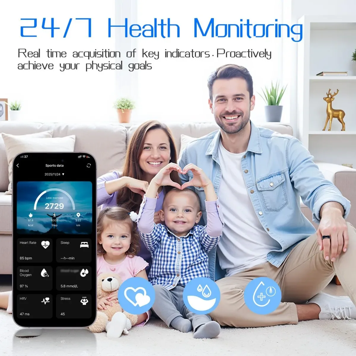 Multi-Function Fitness Tracker Ring - Image 13