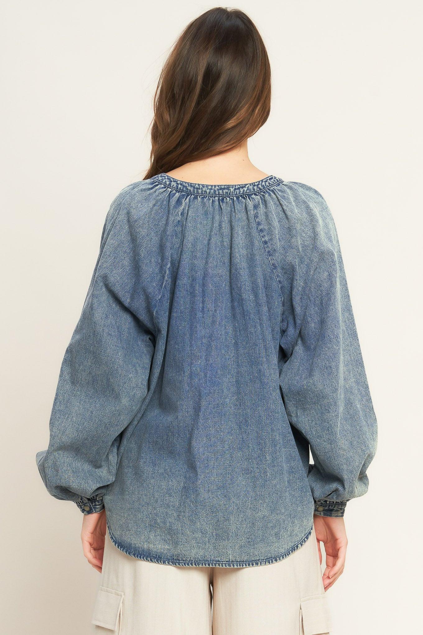 Musing About You Denim Top - Image 3