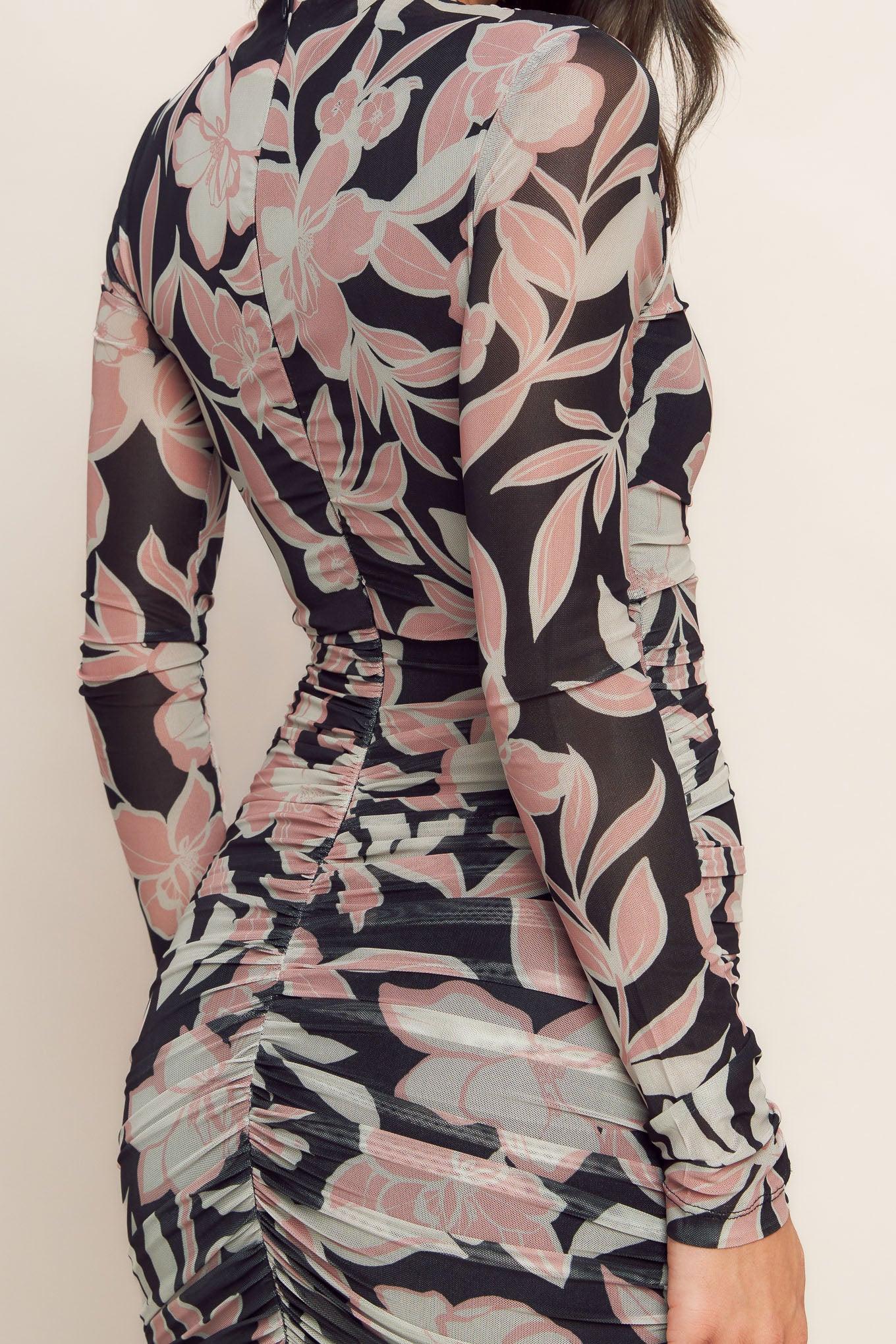 Muted Romance Power Mesh Midi Dress - Image 6