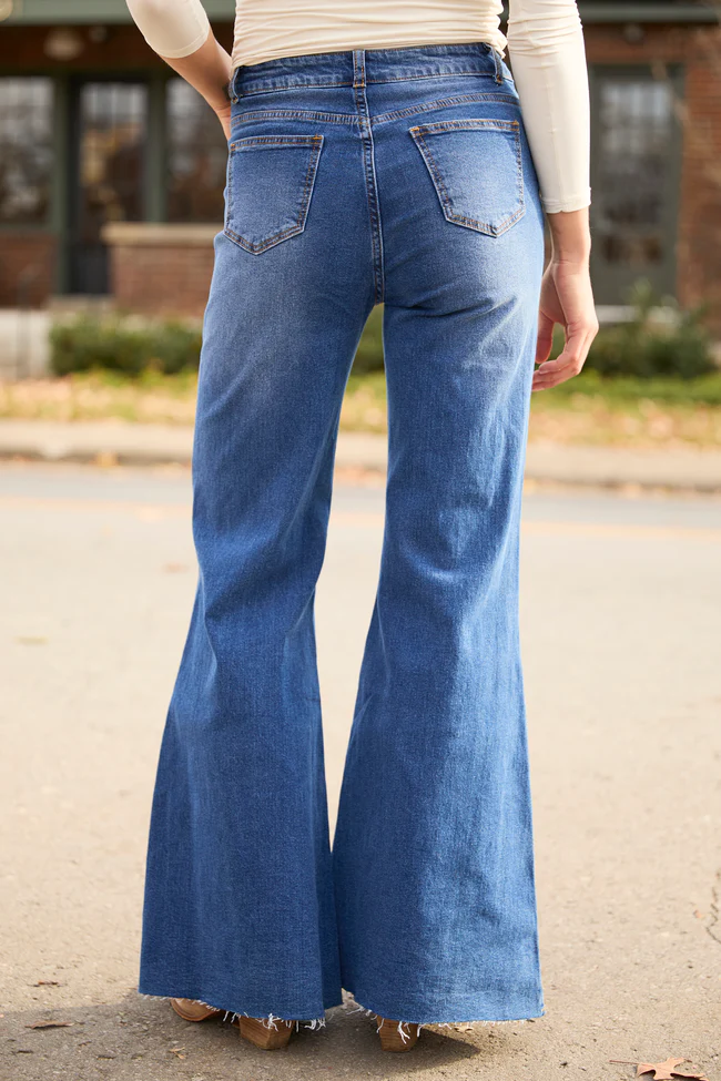 My Favorite Dark Wash Relaxed Flare Jeans - Image 4