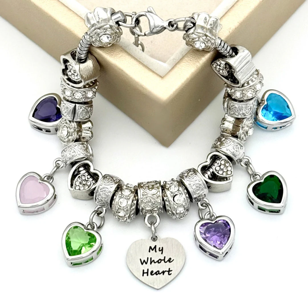 My Whole Heart Birthstone Bracelet - Image 2