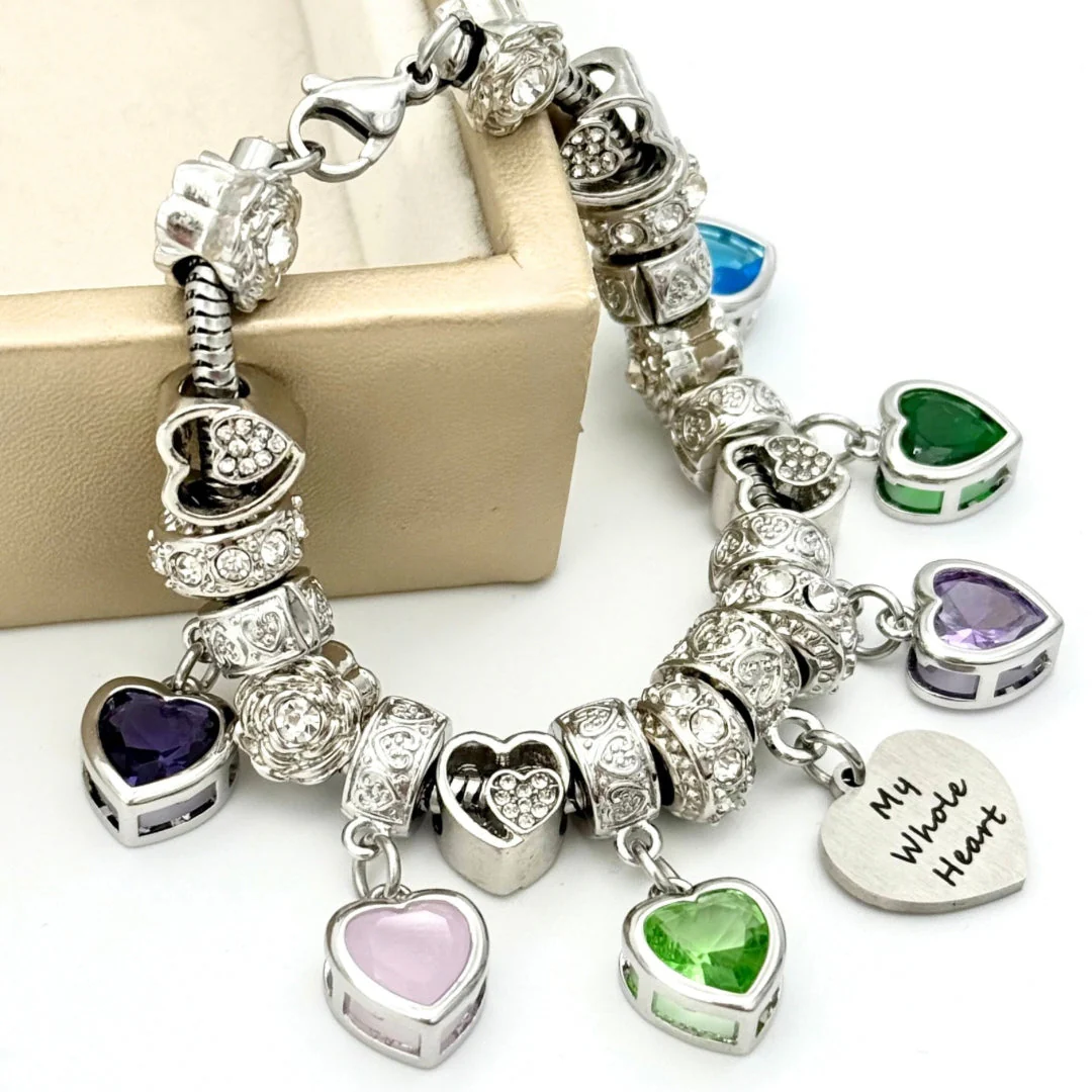 My Whole Heart Birthstone Bracelet - Image 3