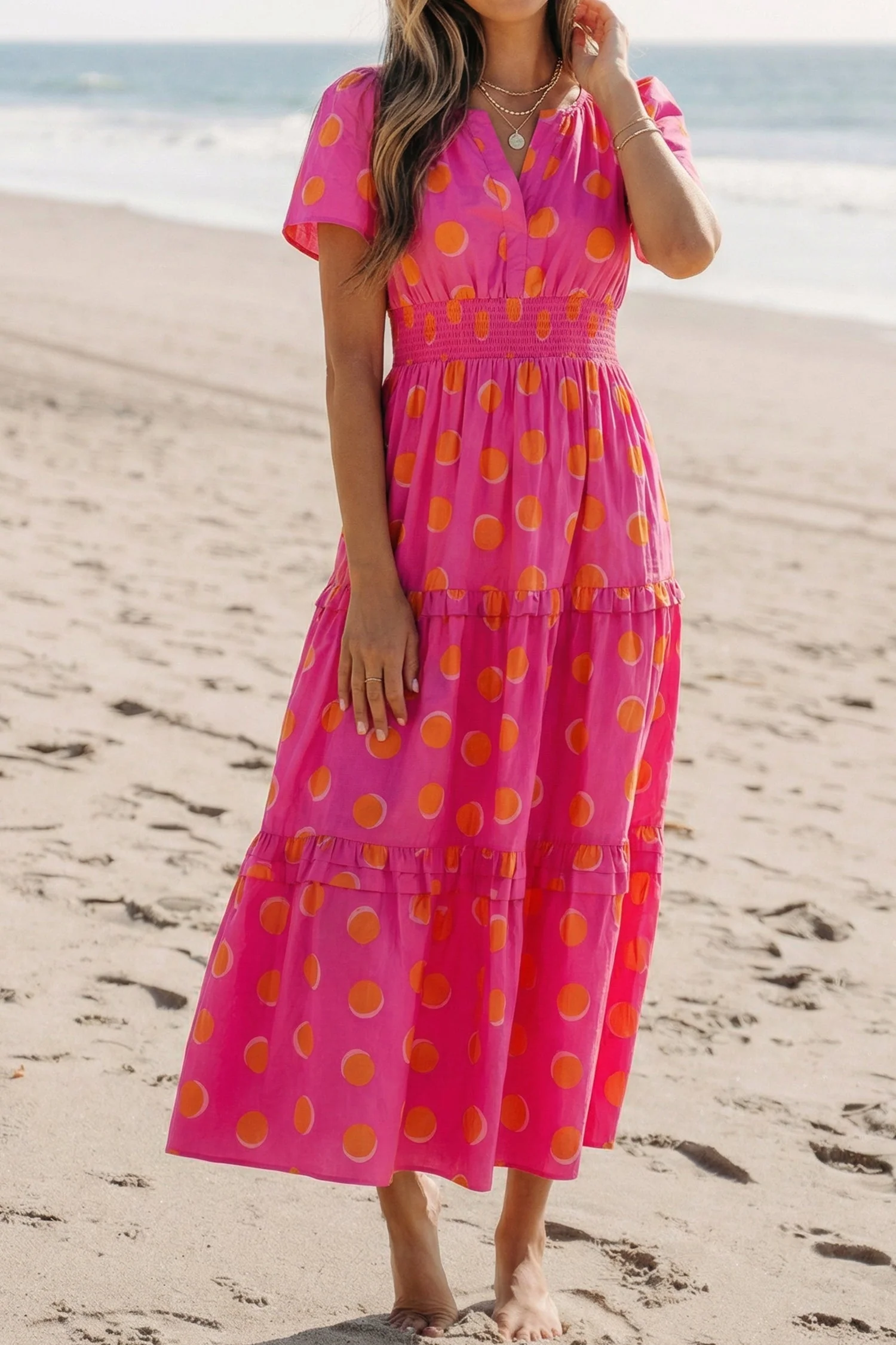 Threaded Pear Myra High Waist Midi Dress - Image 7