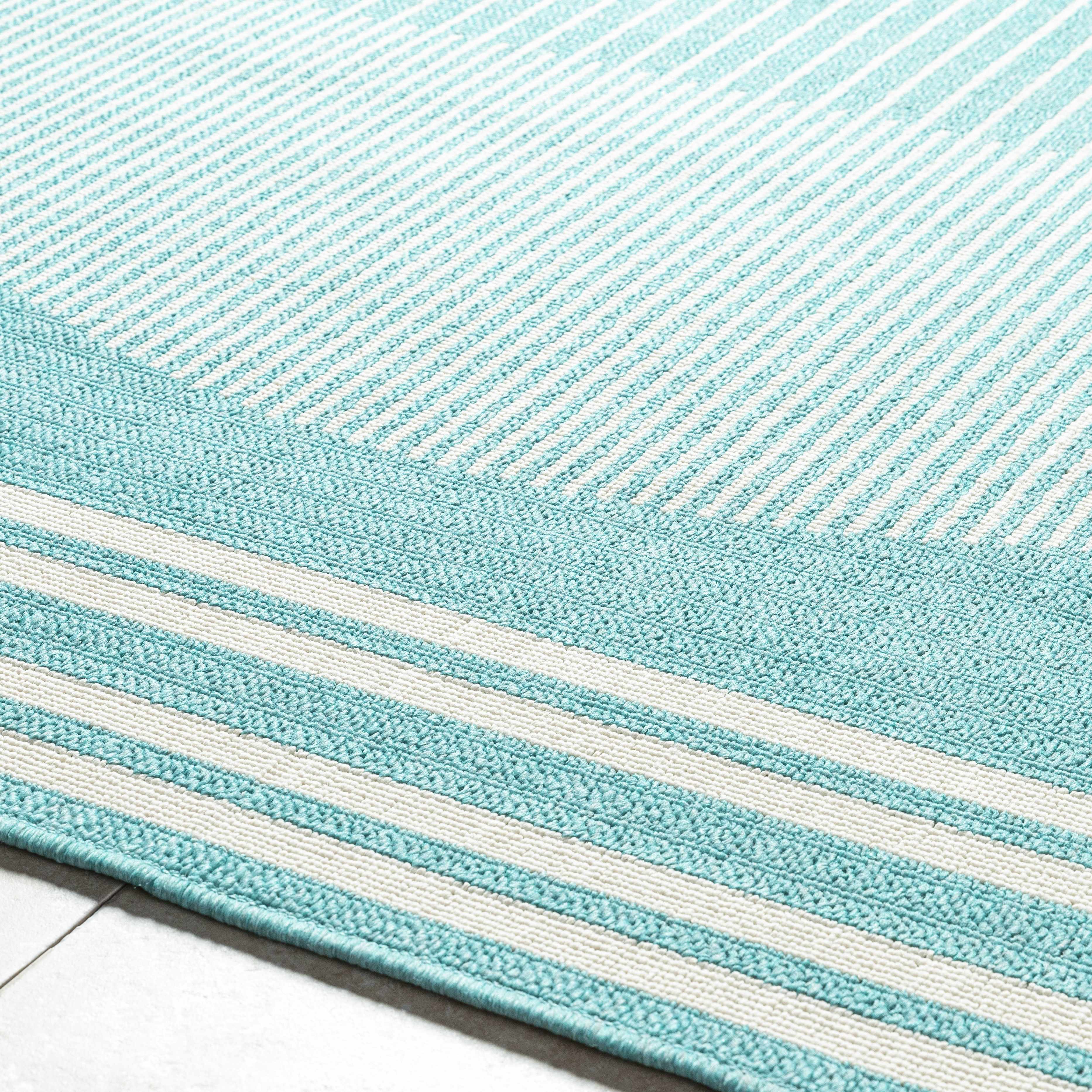 Nabil Aqua Outdoor Area Rug - Image 7