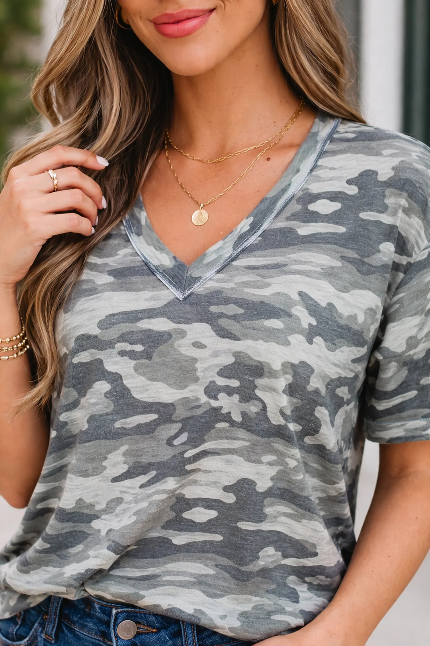 Nala Print Raw Edge Tee - Image 4