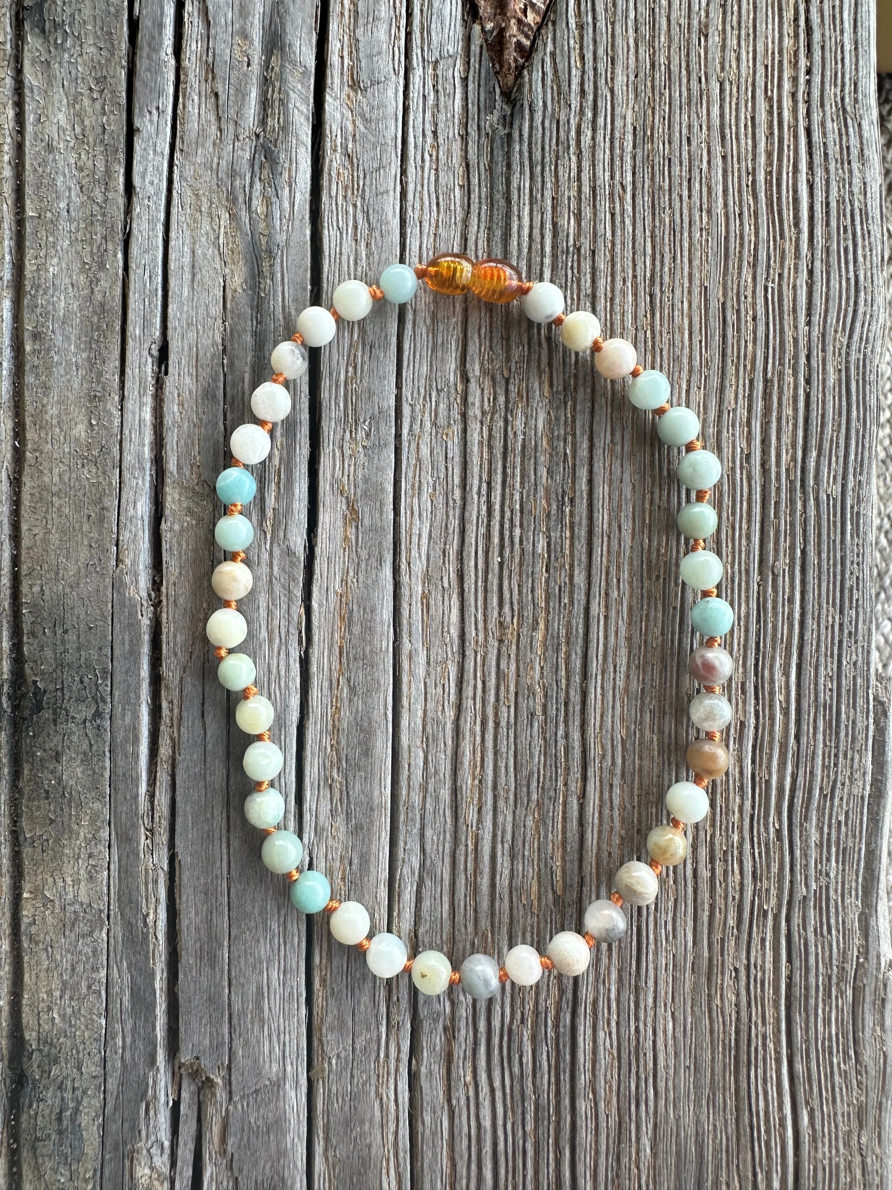 Natural Amazonite Gemstone || Beaded Necklace - Image 6