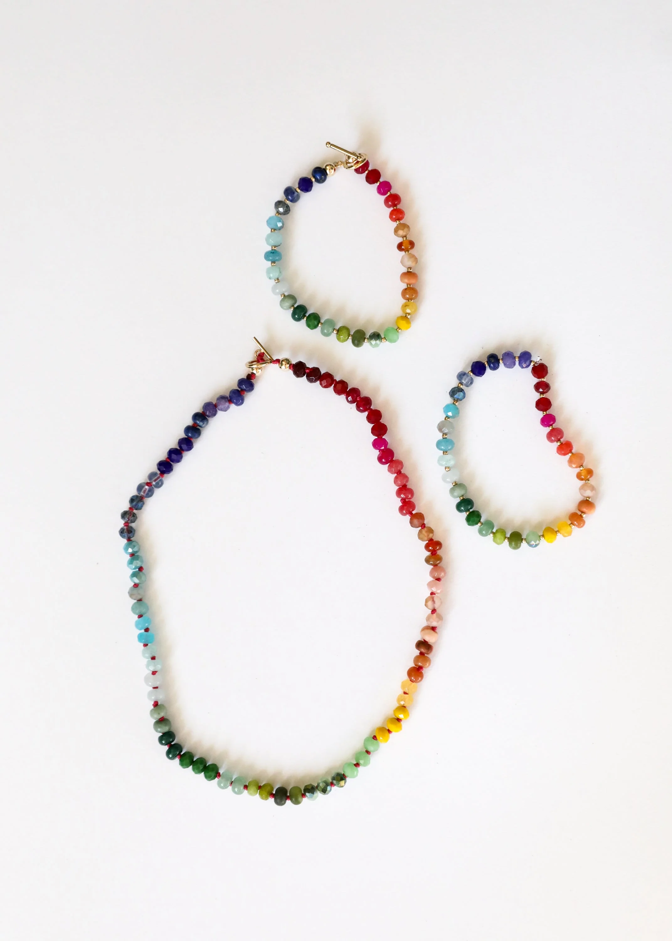 Natural Gemstone Bracelet + 14k Gold Filled Toggle : Key West - Image 5