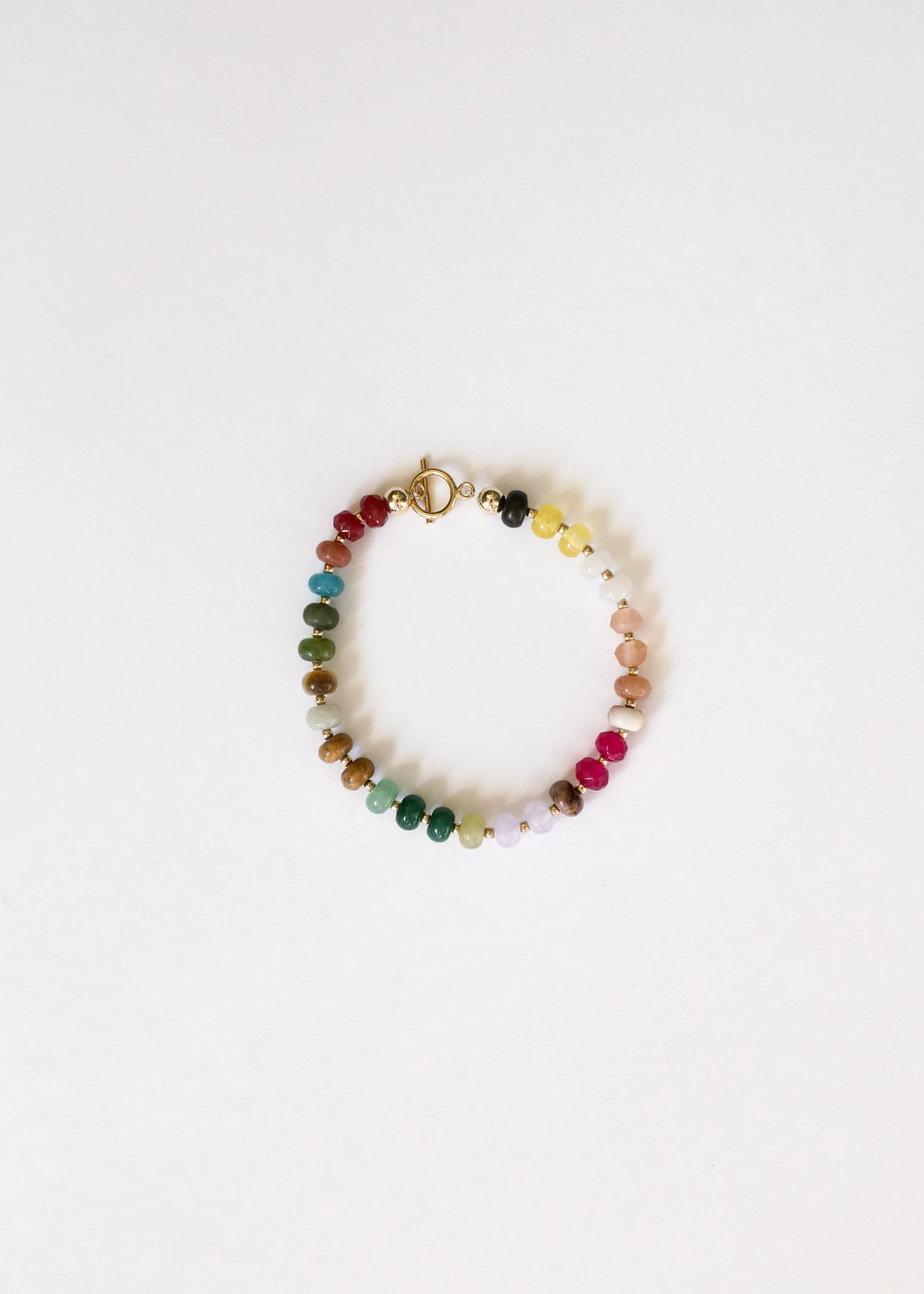 Natural Gemstone Bracelet + 14k Gold Filled Toggle : Sedona - Image 5