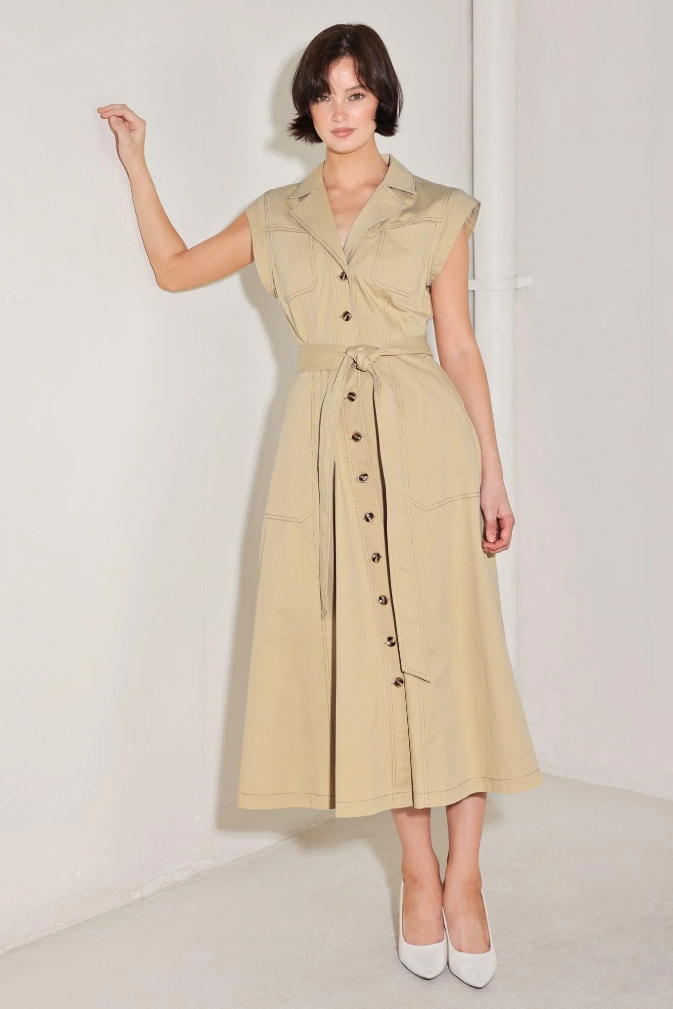 Natural Instinct Woven Midi Dress - Image 5