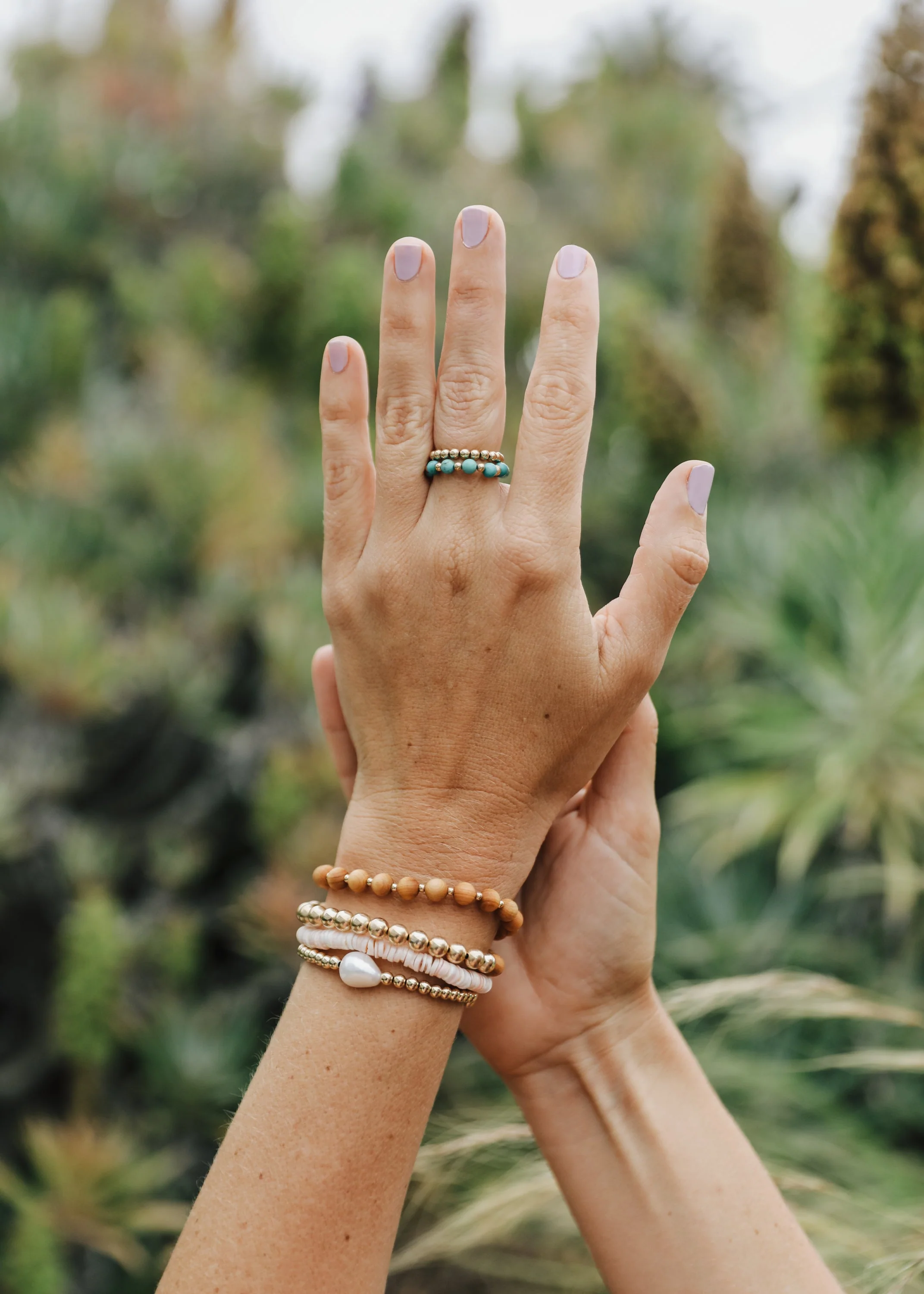 Natural Pearl + 14k Gold Filled Beaded || Anklet or Bracelet - Image 10