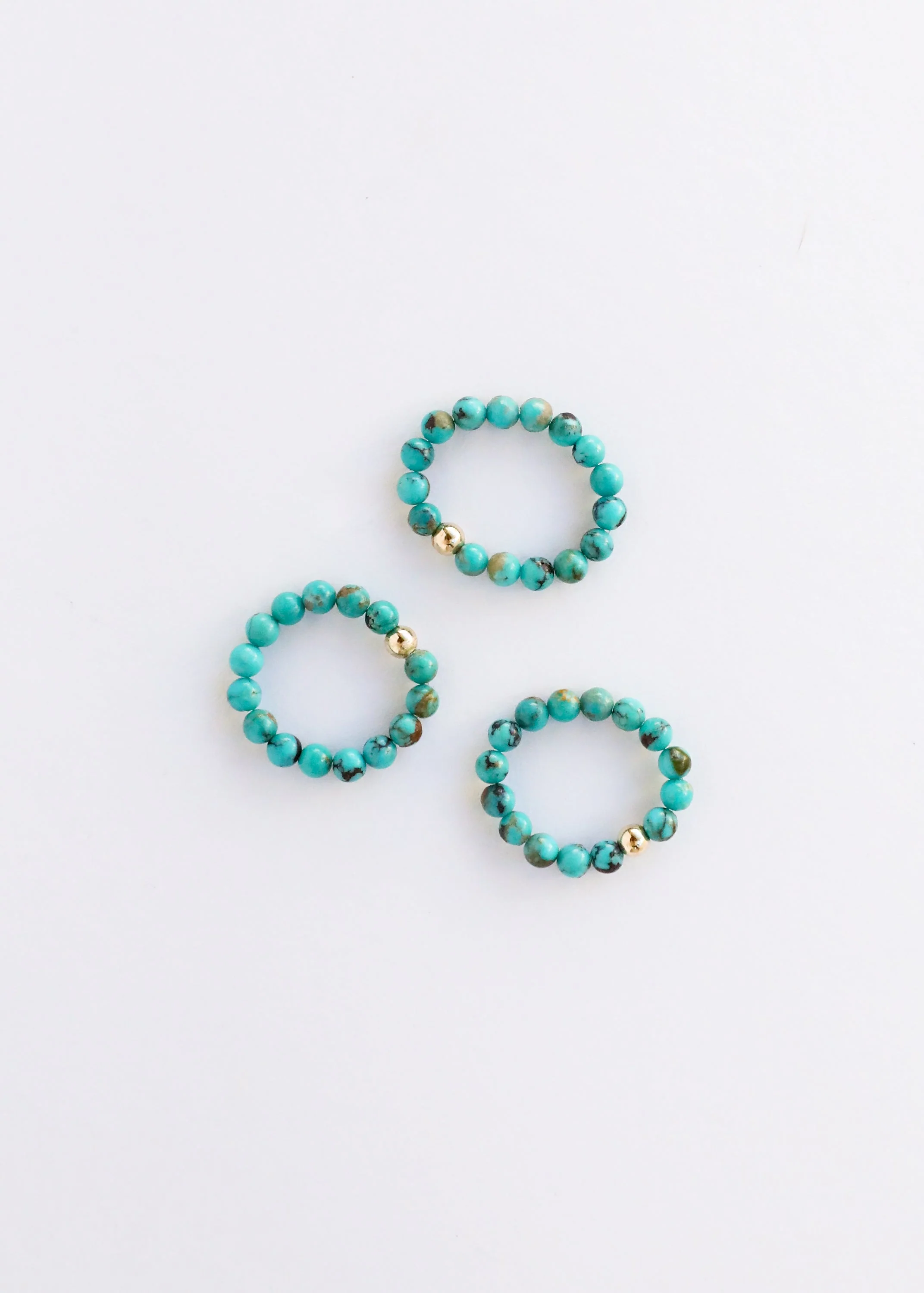 Natural Turquoise + 14k Gold Filled || Adult Ring