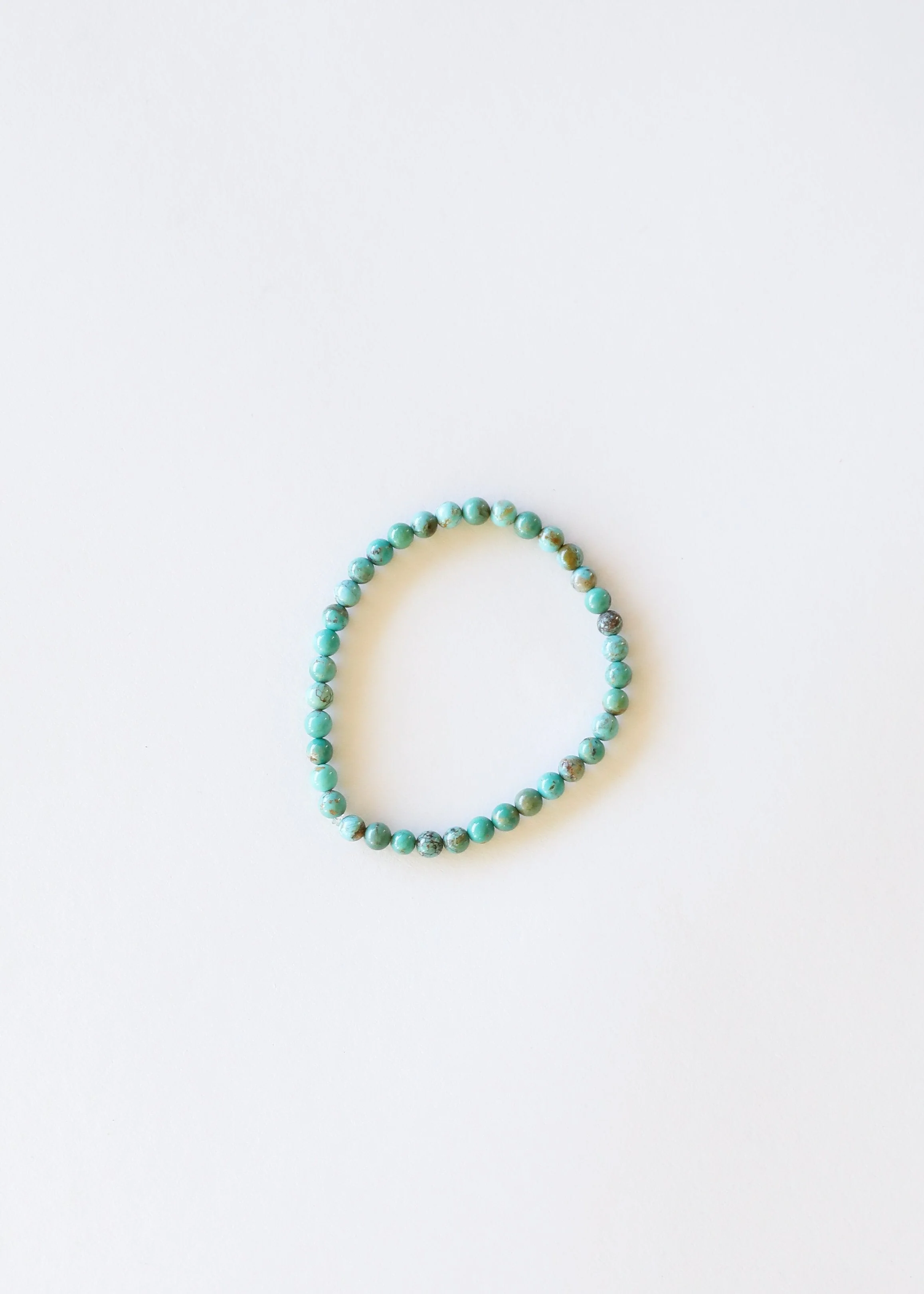 Natural Turquoise + Ombre + Raw Amber with Rose Quartz || Adult Bracelet Set - Image 2