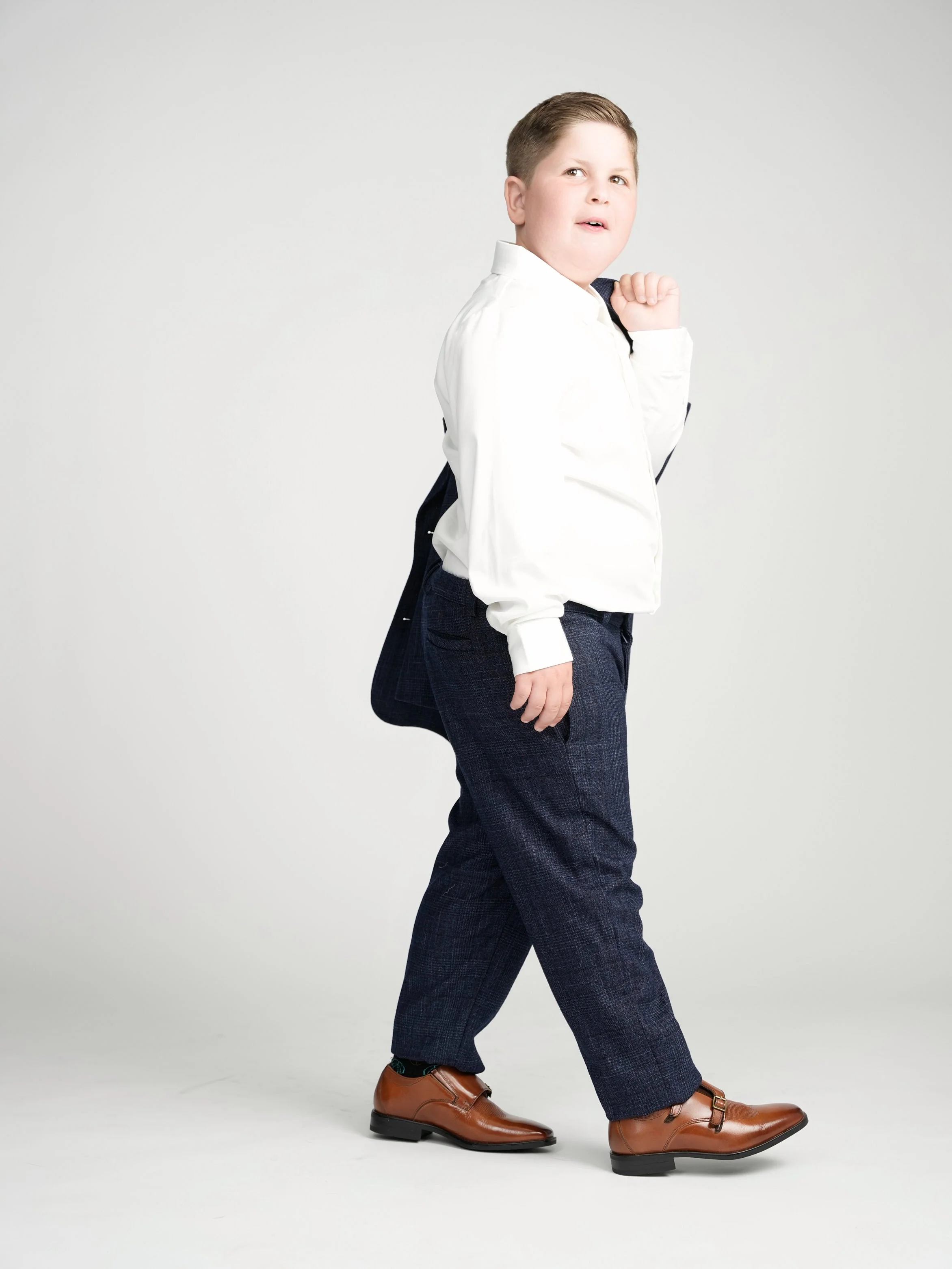 Navy Glen Plaid Dress Pants - Image 8