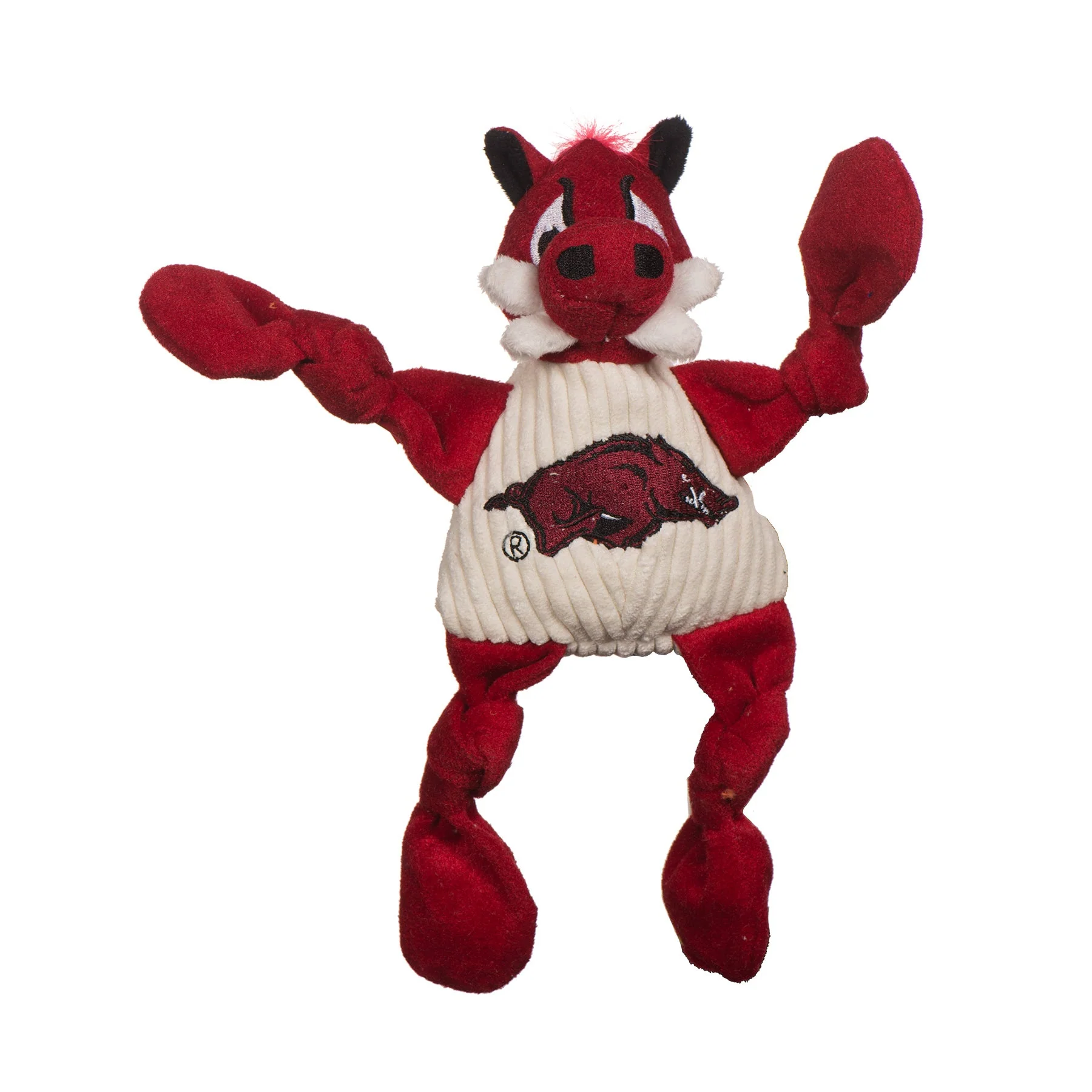 NCAA University of Arkansas, Tusk the Razorback Knottie® Plush Dog Toy - Image 3