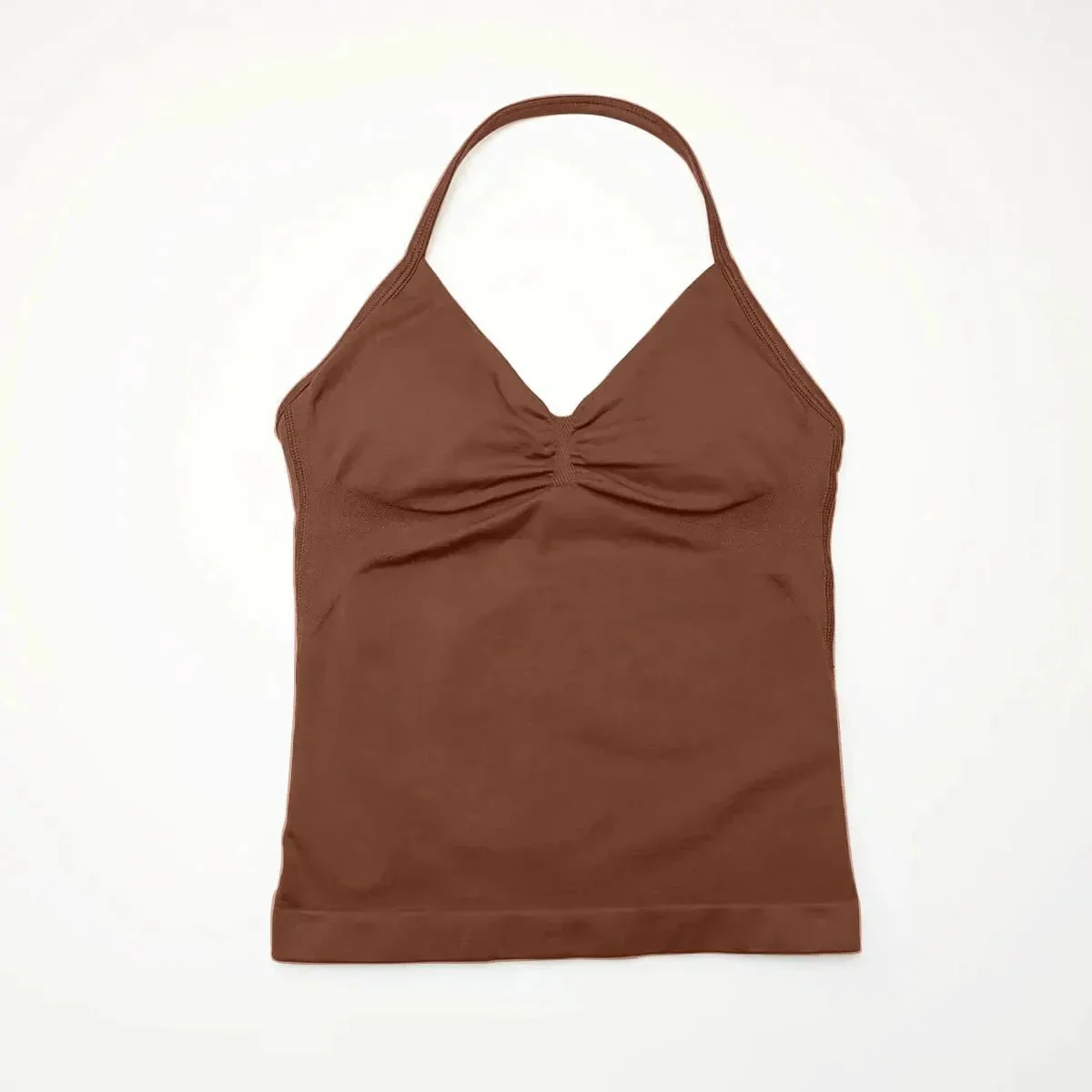 NCLAGEN Impact Longline Strappy Top Sports Yoga Vest Women's Fitness Tank Top Gym Beautiful Open Back Bra Running Workout Halter - Image 100