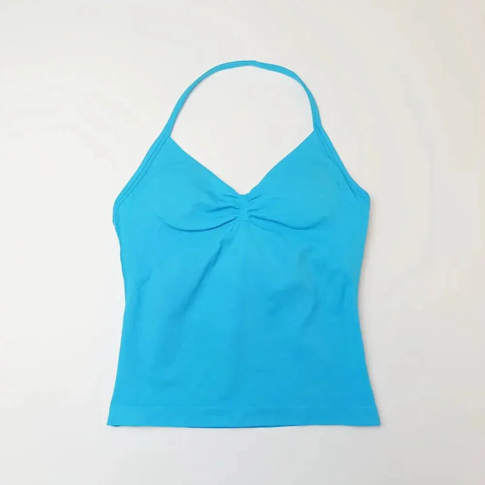 NCLAGEN Impact Longline Strappy Top Sports Yoga Vest Women's Fitness Tank Top Gym Beautiful Open Back Bra Running Workout Halter - Image 62