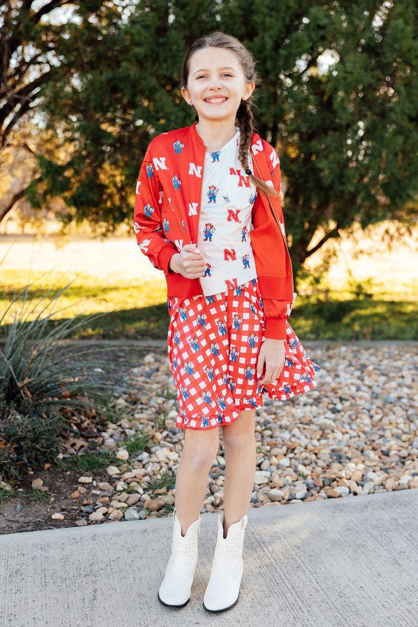 Nebraska Plaid Herbie Husker Twirl Skort - Image 3