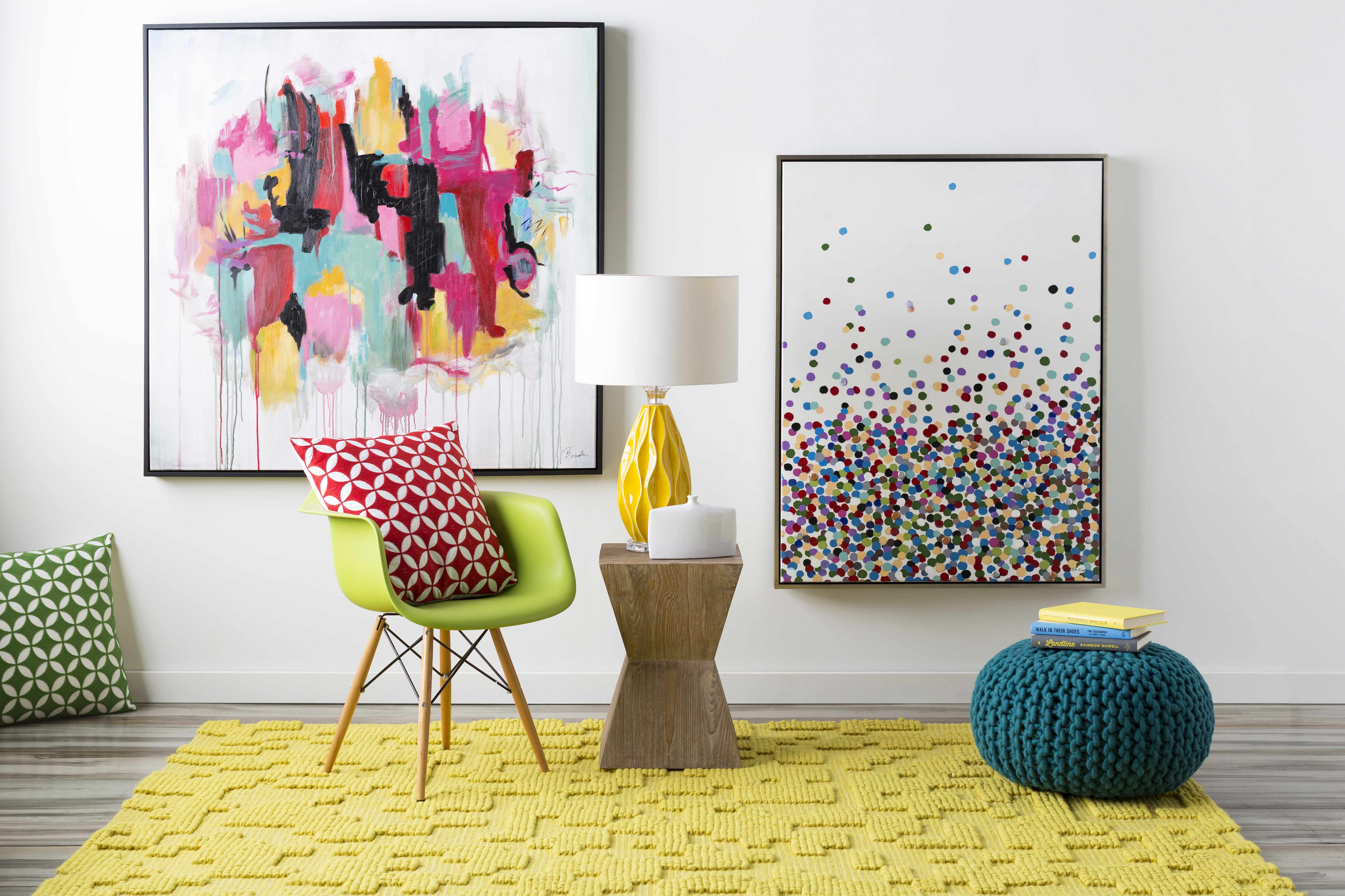 Nelse Multicolor Polka Dot Pattern Wall Art - Clearance - Image 3