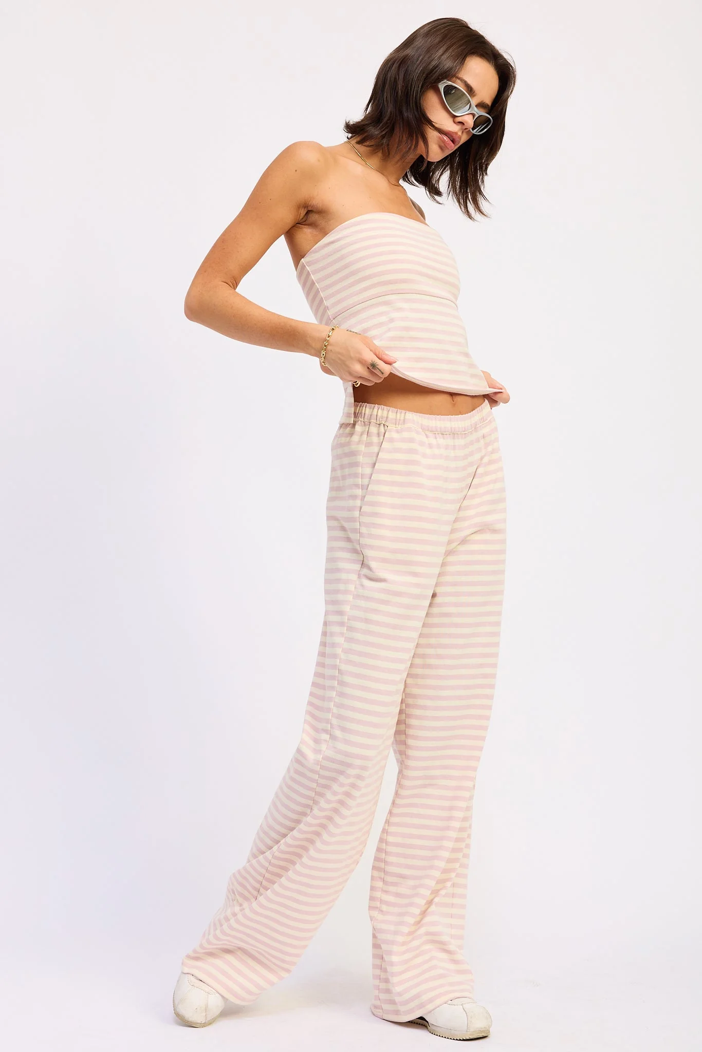 Nerina Striped Pants With Elastic Waistband - Image 2