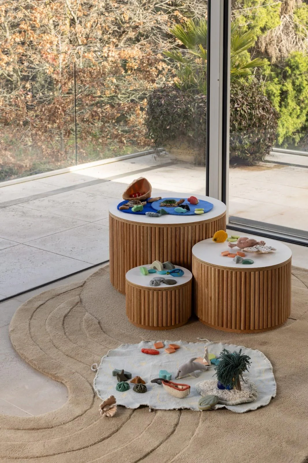 Nesting Fluted Tables - White - Image 6