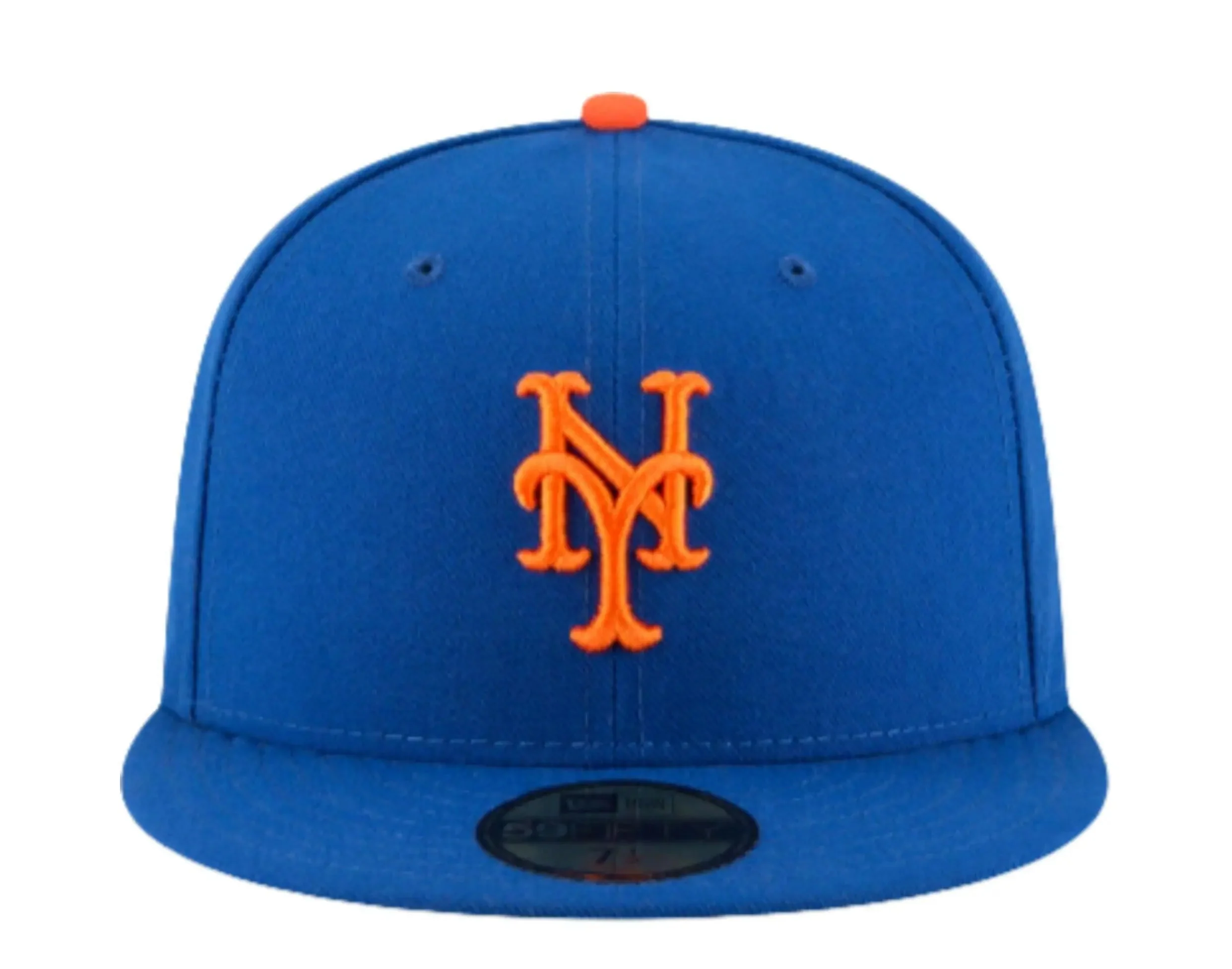New Era 59Fifty Men New York Mets Authentic Collection Fitted Hat Royal/Orange - Image 2
