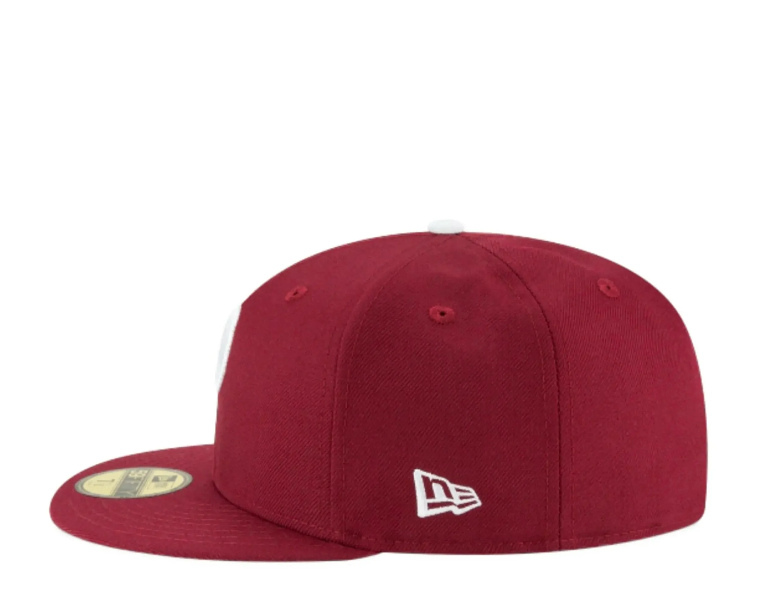 New Era 59Fifty Philadelphia Phillies 1970 Cooperstown Men Fitted Hat Plum Burgundy - Image 4