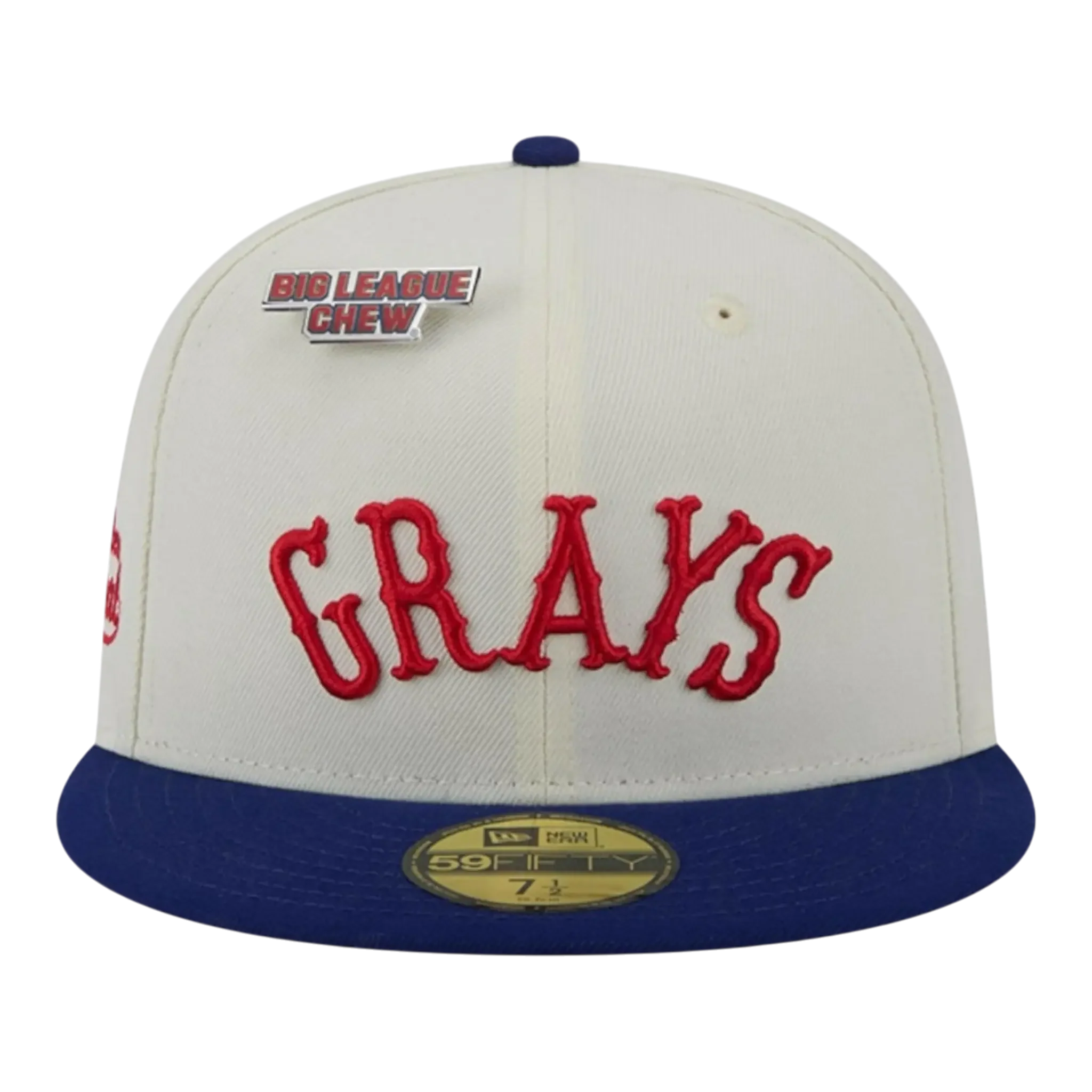 New Era x Big League Chew Men Homestead Grays Negro League 59FIFTY Fitted Hat Chalk White/Navy