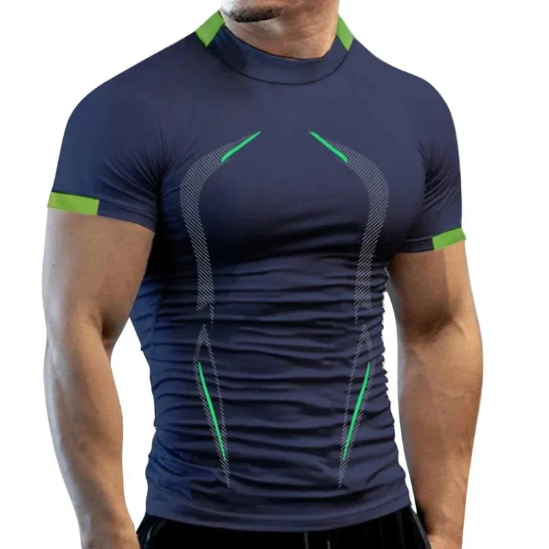 New Summer Gym Breathable T Shirt Men Quick Drying Jogging TShirt Men Training Tees Fitness Tops Running T-shirt - Image 17