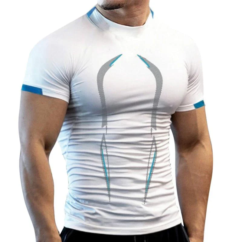 New Summer Gym Breathable T Shirt Men Quick Drying Jogging TShirt Men Training Tees Fitness Tops Running T-shirt - Image 8