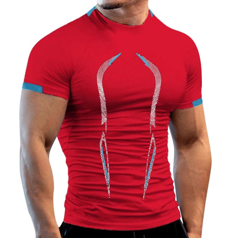 New Summer Gym Breathable T Shirt Men Quick Drying Jogging TShirt Men Training Tees Fitness Tops Running T-shirt - Image 9