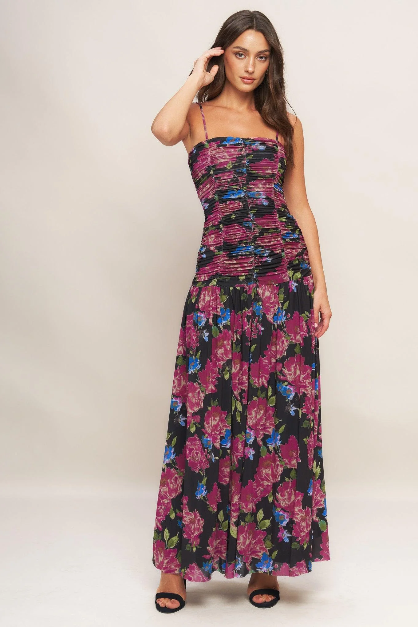 Night Florist Power Mesh Maxi Dress - Image 6