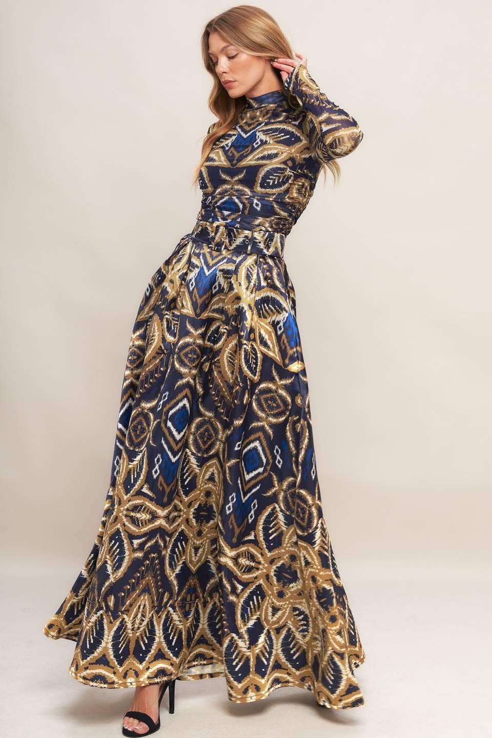 Nightfall Drape Woven Maxi Full Skirt - Image 3