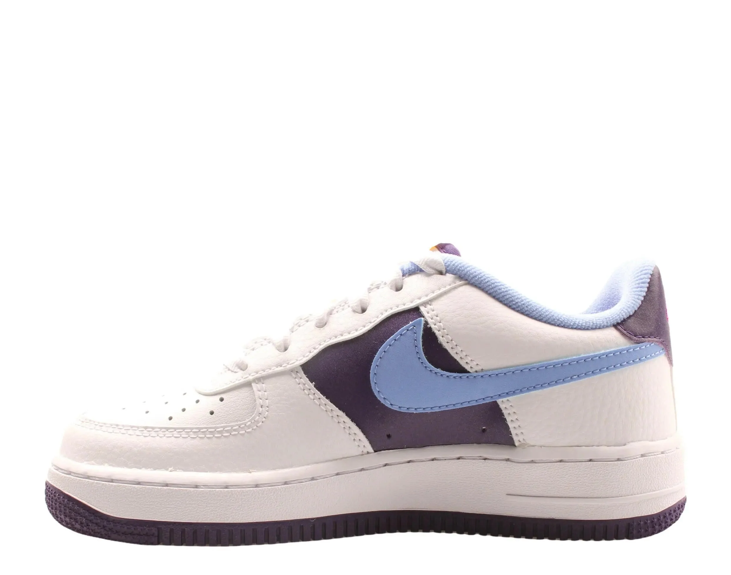 Nike Air Force 1 LV8 Big Kids Basketball Shoes White/Royal Pulse-Eggplant - Image 4