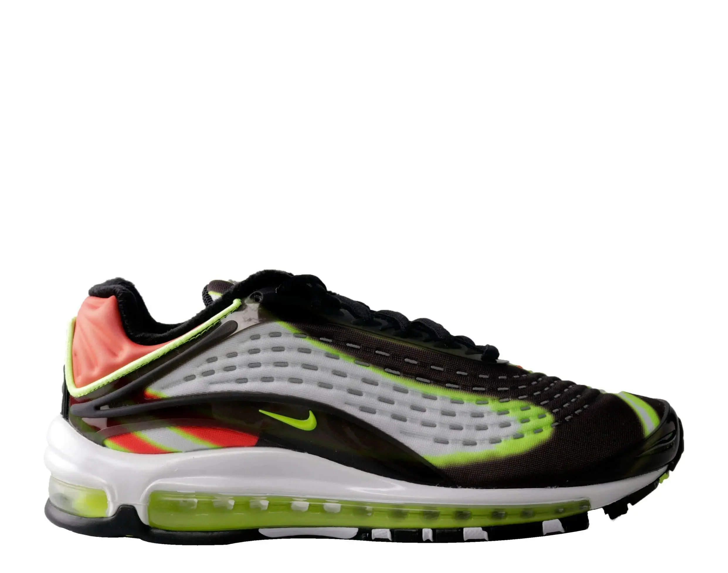 Nike Air Max Deluxe Men Running Sneakers Black/Volt-Habanero Red-White - Image 2