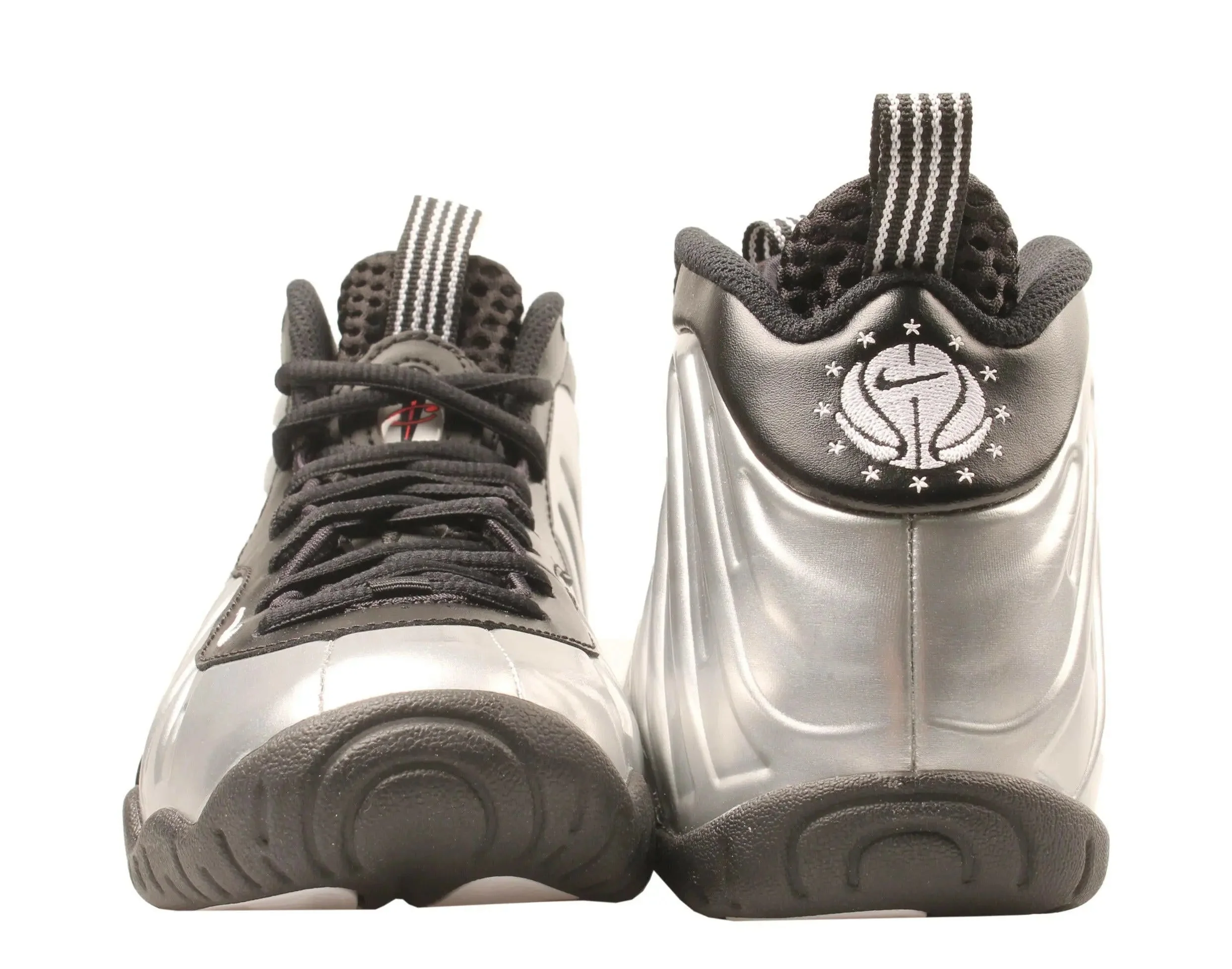 Nike Little Posite One KSA Big Kids Basketball Shoes Chrome/White-Black - Image 7