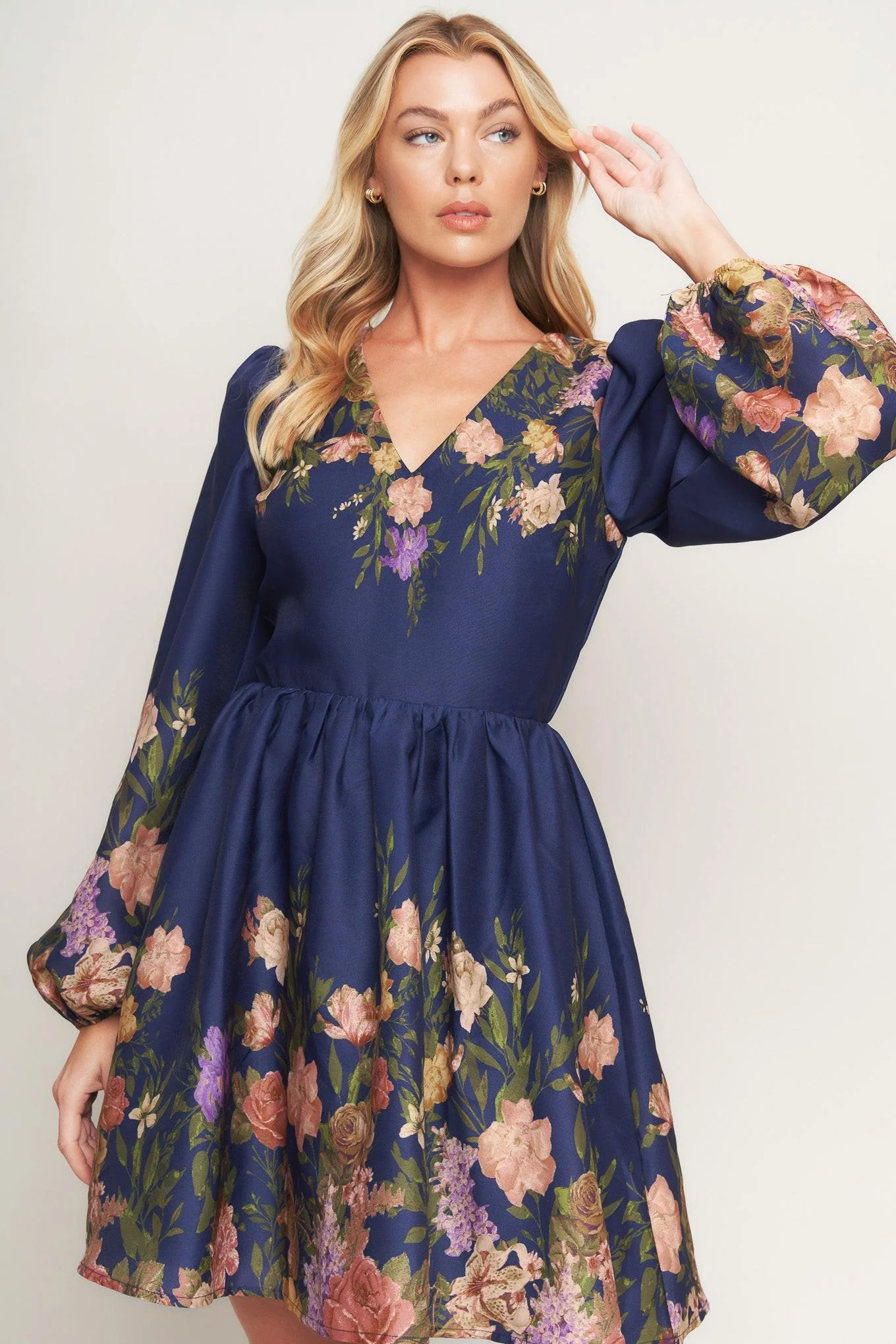 Nocturne in Bloom Woven Mini Dress - Image 5