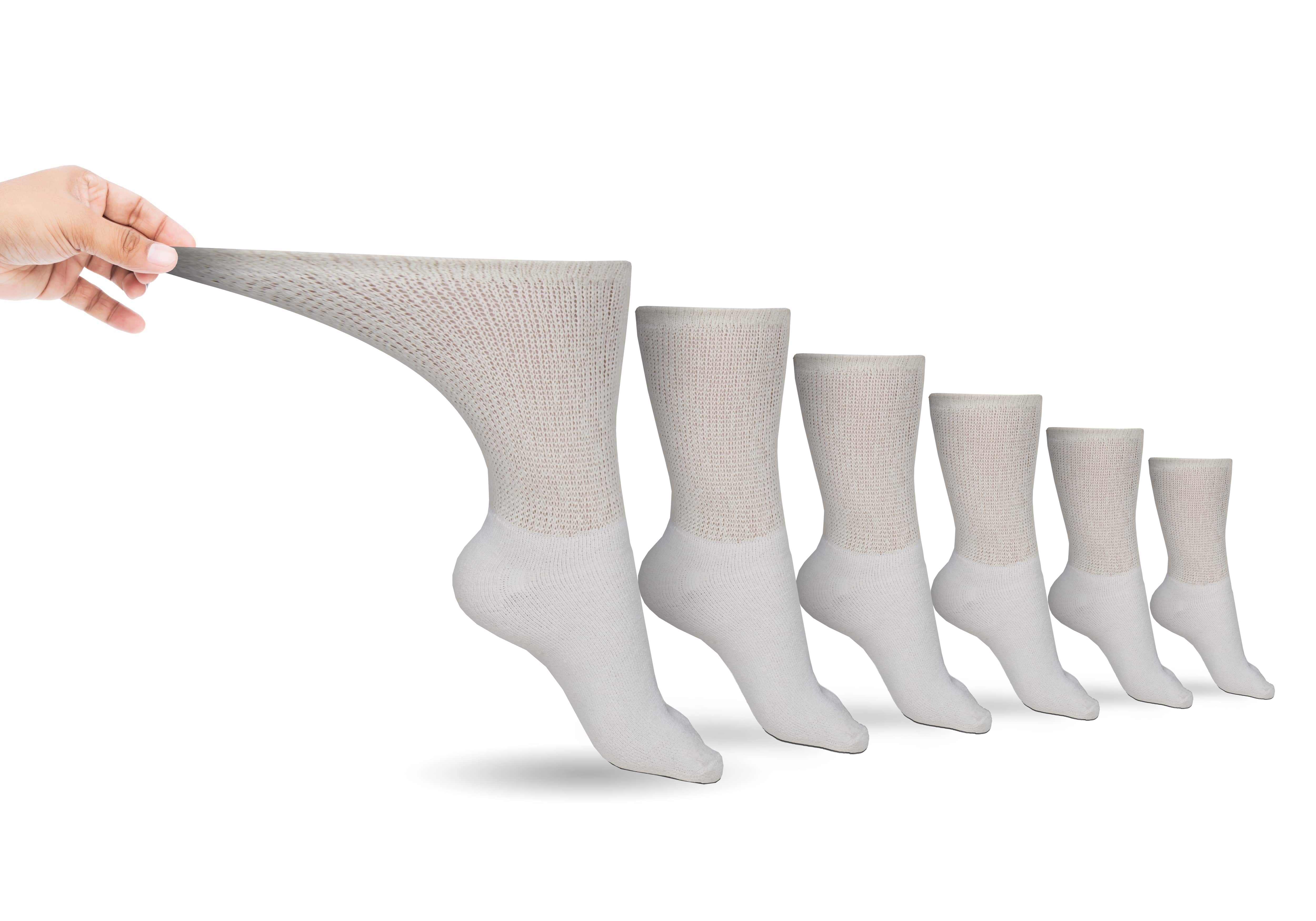 Non-binding Cotton Diabetic Crew Socks (6-pair Pack) - Image 6