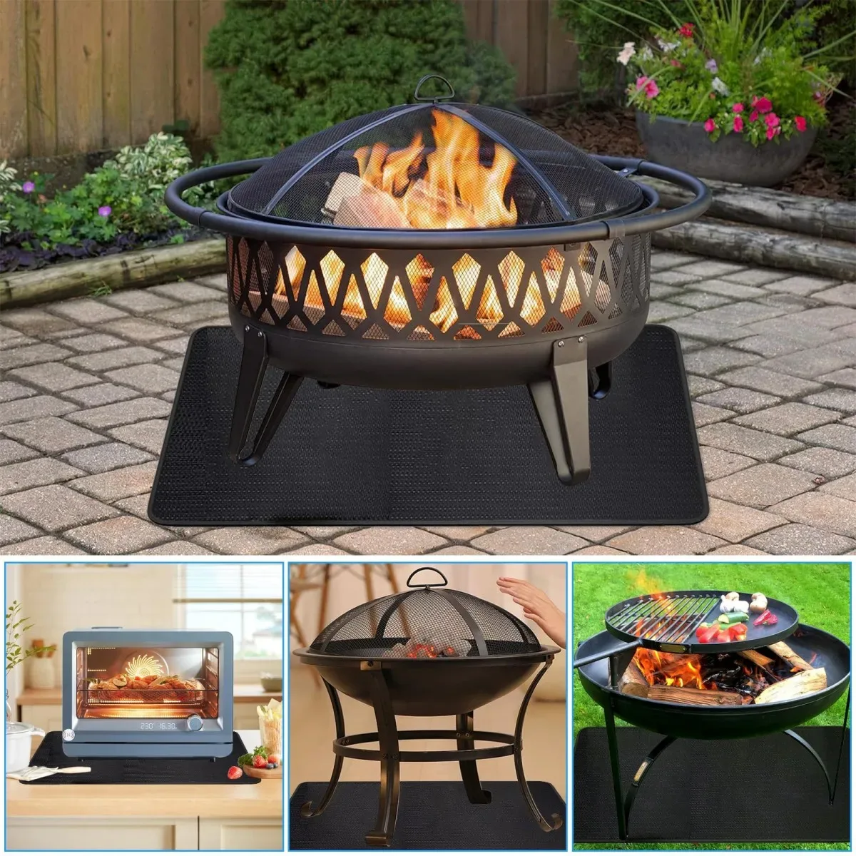 Non-Slip Washable Fire Pit Mat - Image 4
