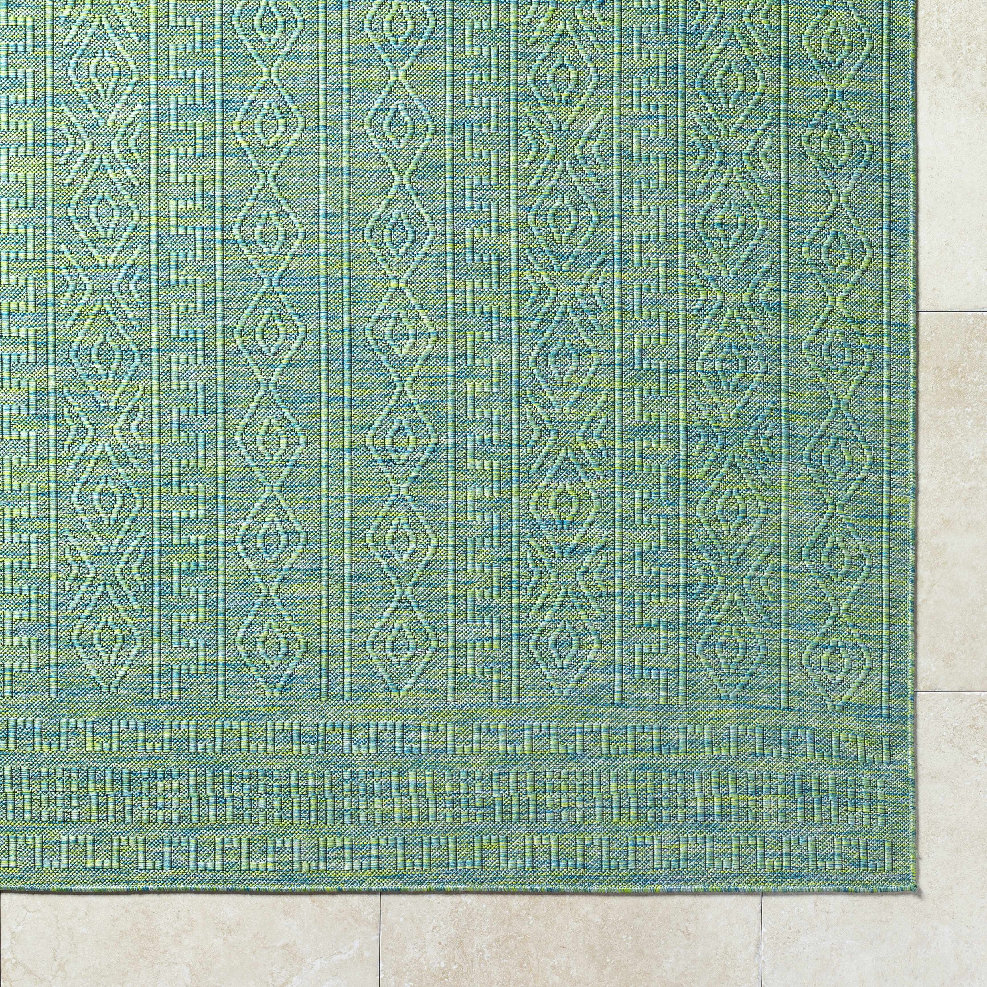 Nuela Green Outdoor Area Rug - Image 5